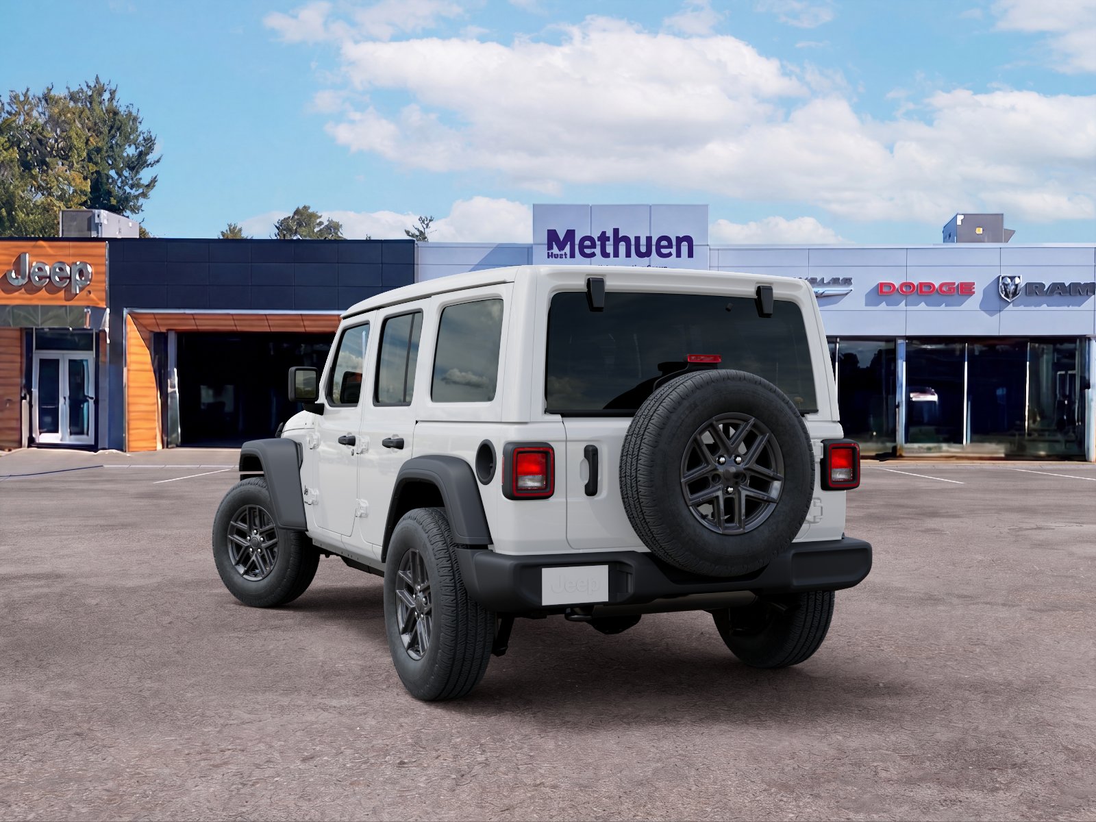 New 2026 Bright White Clear-Coat Exterior Paint Jeep Sport S image 29