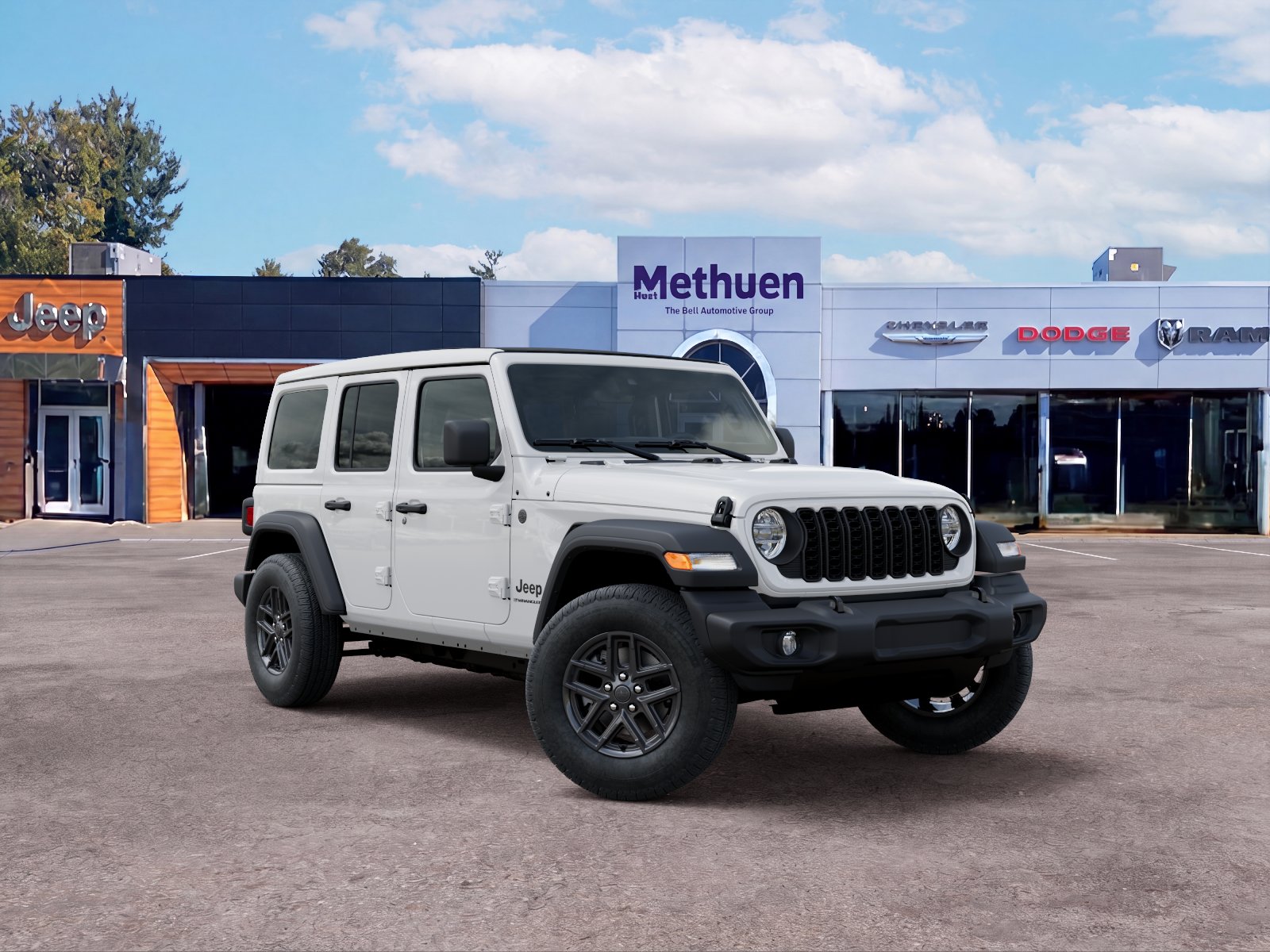 New 2026 Bright White Clear-Coat Exterior Paint Jeep Sport S image 31