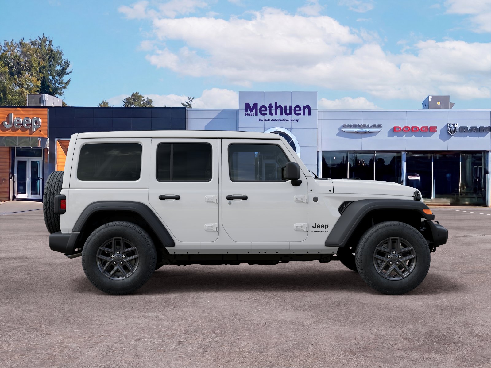 New 2026 Bright White Clear-Coat Exterior Paint Jeep Sport S image 47