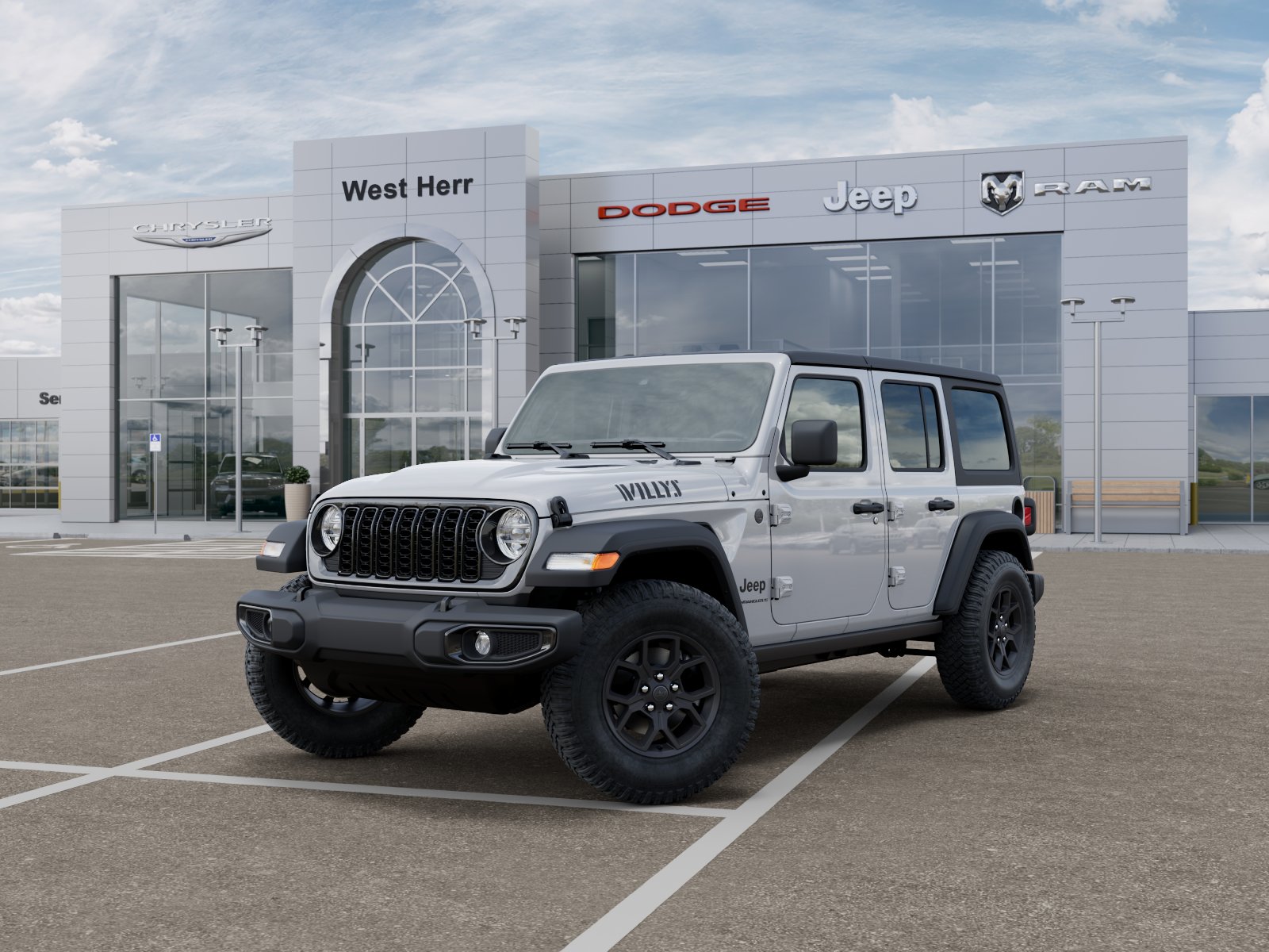 New 2026 Bright White Clear-Coat Exterior Paint Jeep WRANGLER 4-DOOR WILLYS image 101