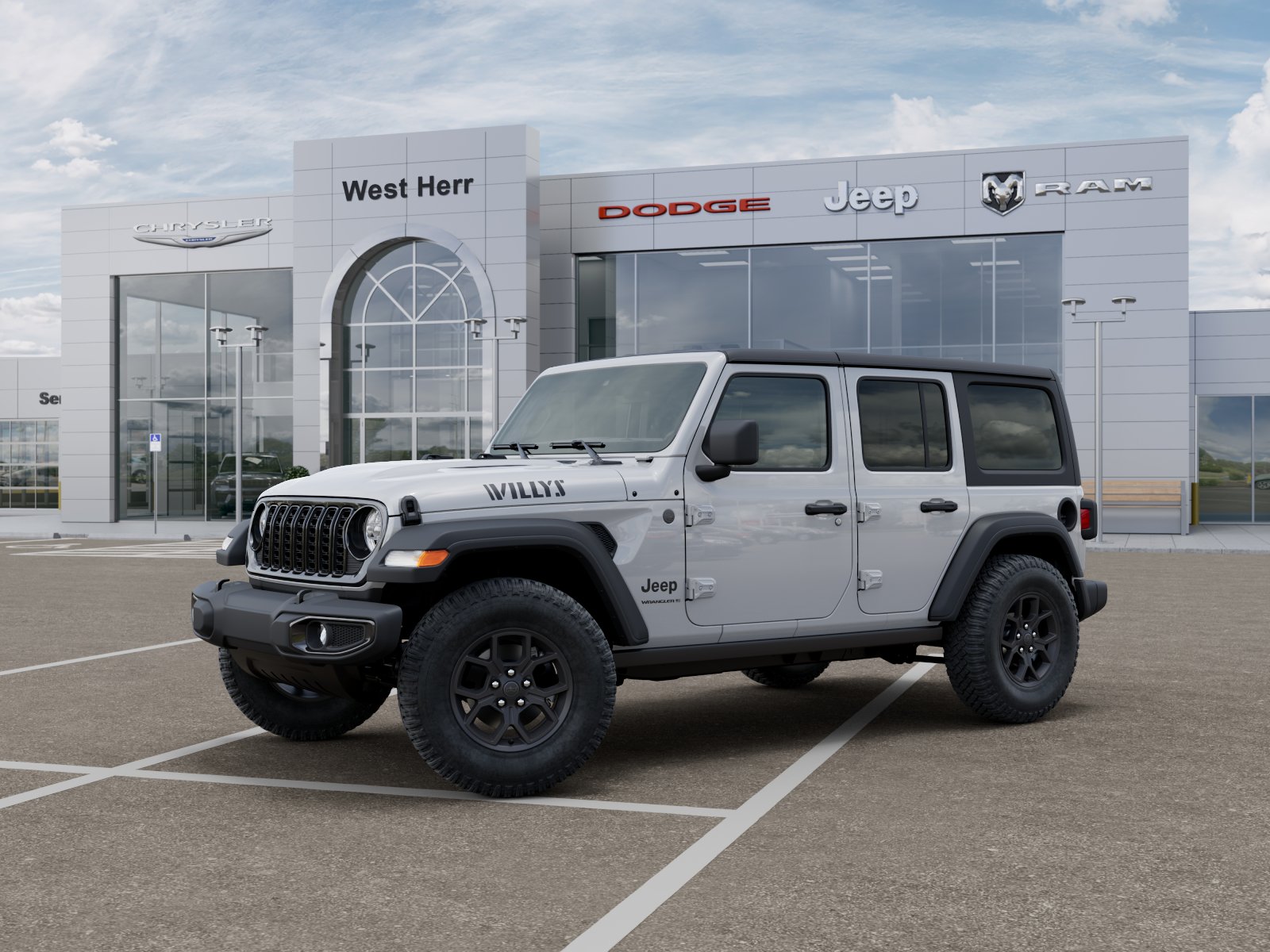 New 2026 Bright White Clear-Coat Exterior Paint Jeep WRANGLER 4-DOOR WILLYS image 102