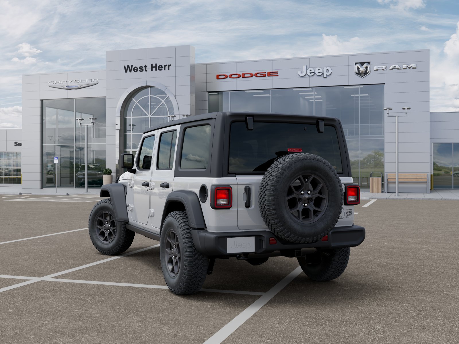 New 2026 Bright White Clear-Coat Exterior Paint Jeep WRANGLER 4-DOOR WILLYS image 103