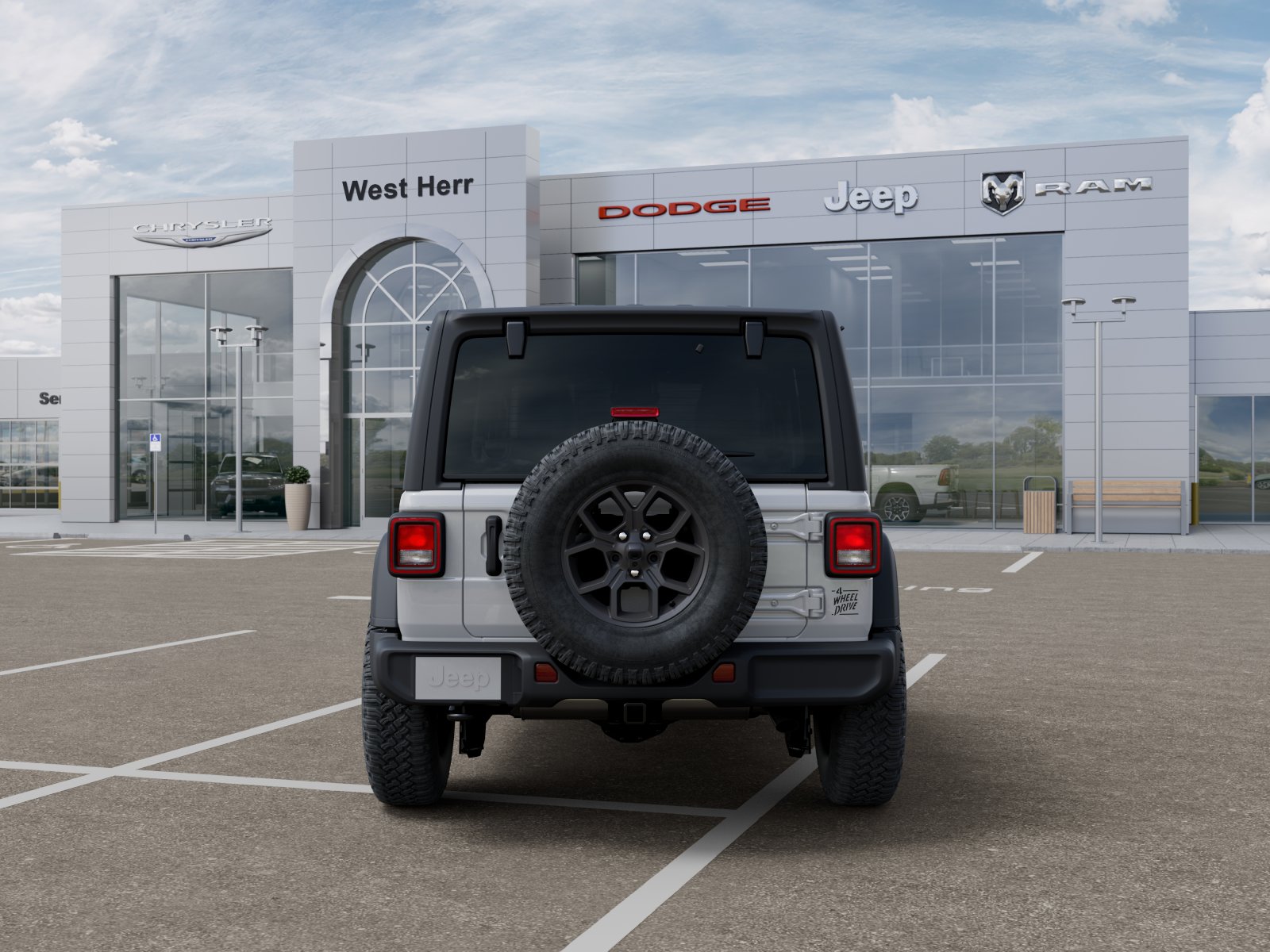 New 2026 Bright White Clear-Coat Exterior Paint Jeep WRANGLER 4-DOOR WILLYS image 107