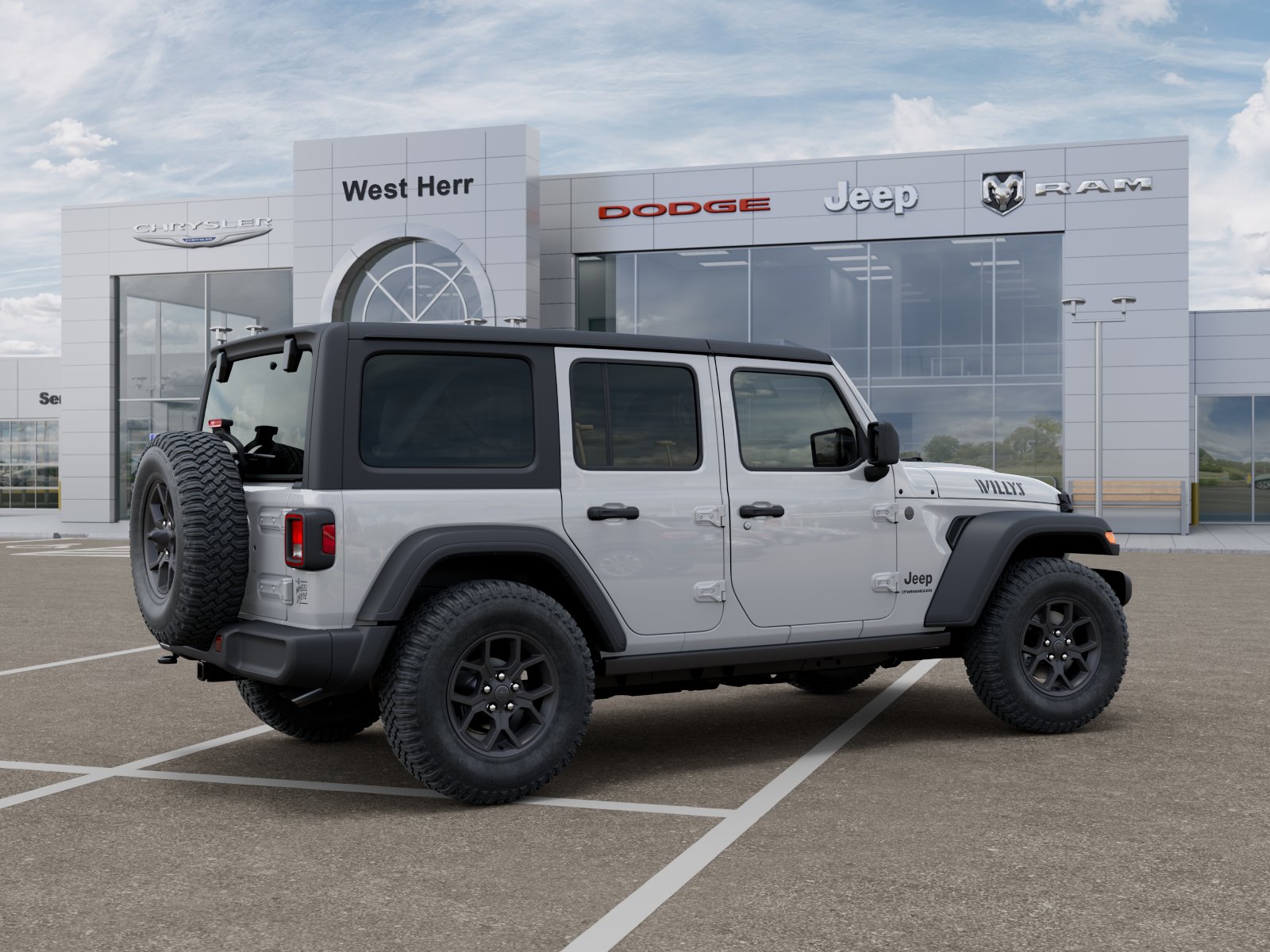 New 2026 Bright White Clear-Coat Exterior Paint Jeep WRANGLER 4-DOOR WILLYS image 104