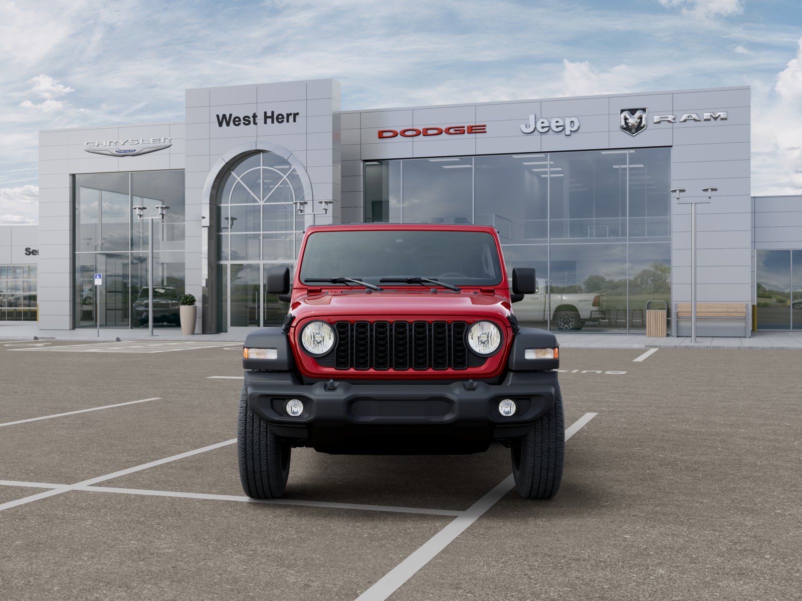 New 2026 Firecracker Red Clear-Coat Exterior Paint Jeep Sport S image 56