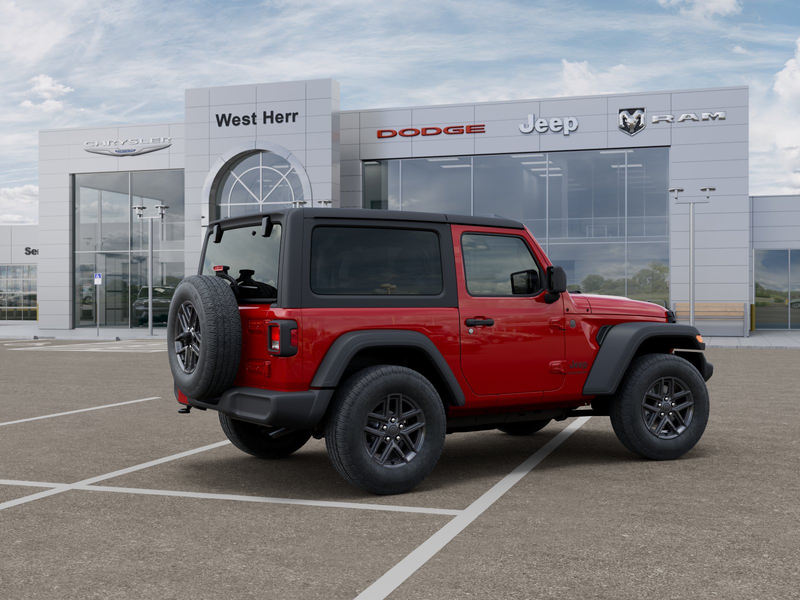 New 2026 Firecracker Red Clear-Coat Exterior Paint Jeep Sport S image 54