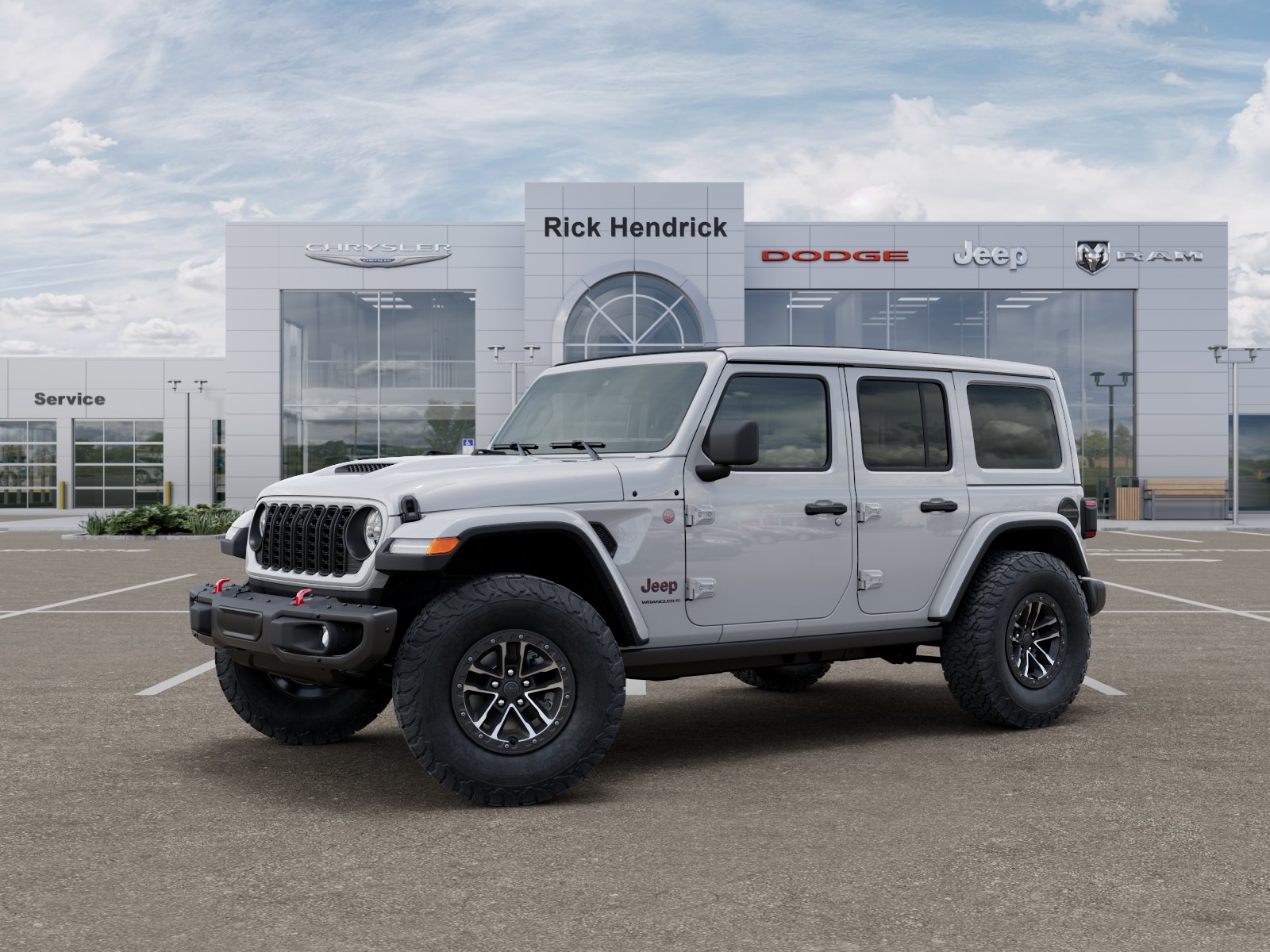 New 2026 Bright White Clear-Coat Exterior Paint Jeep Rubicon X image 2
