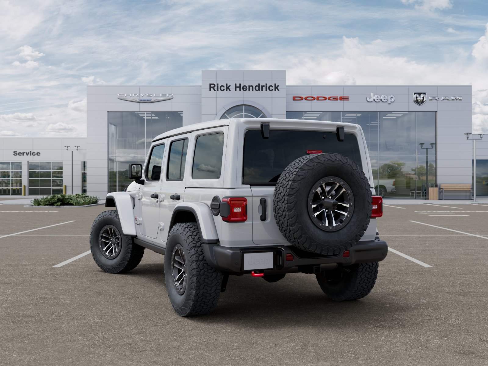 New 2026 Bright White Clear-Coat Exterior Paint Jeep Rubicon X image 3