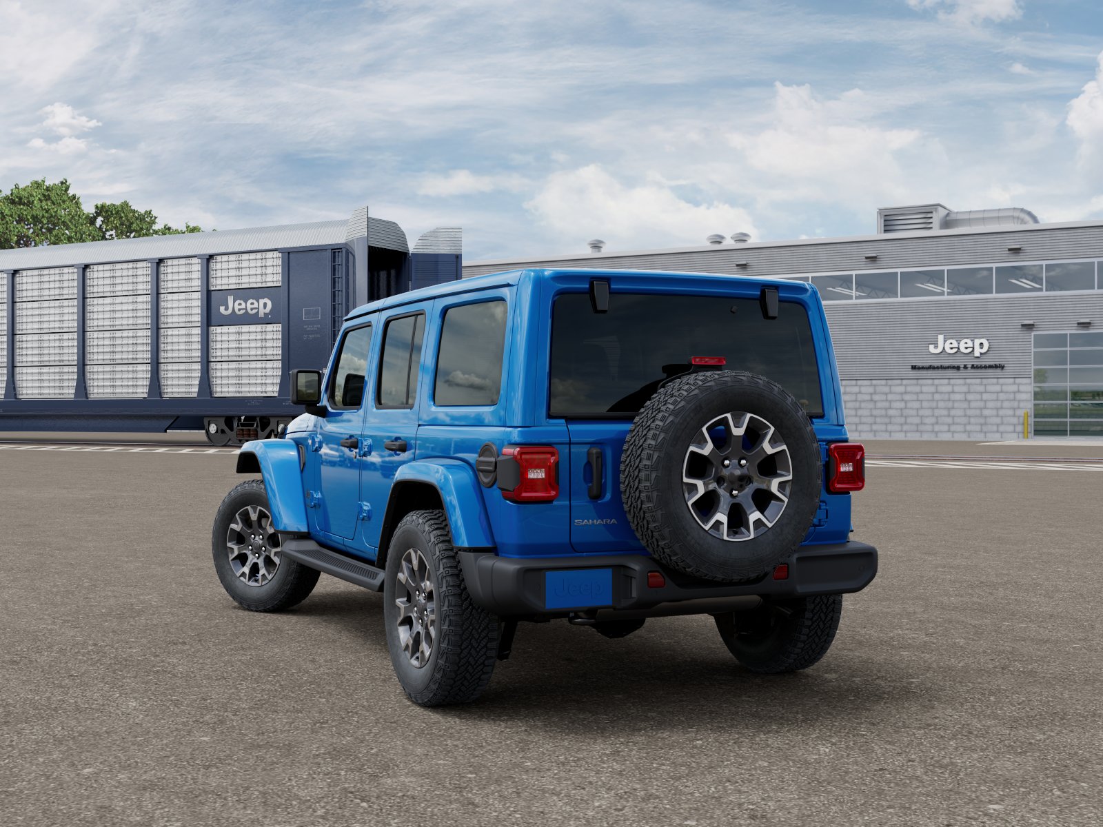 New 2026 Hydro Blue Pearl-Coat Exterior Paint Jeep Sahara image 3