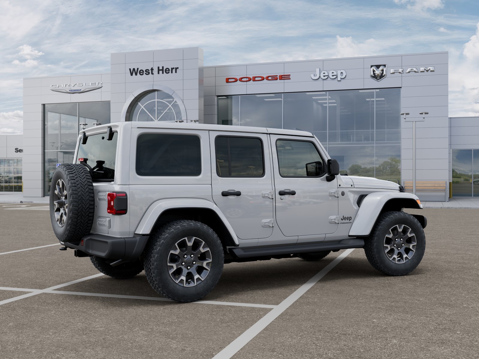 New 2026 Bright White Clear-Coat Exterior Paint Jeep WRANGLER 4-DOOR SAHARA image 104