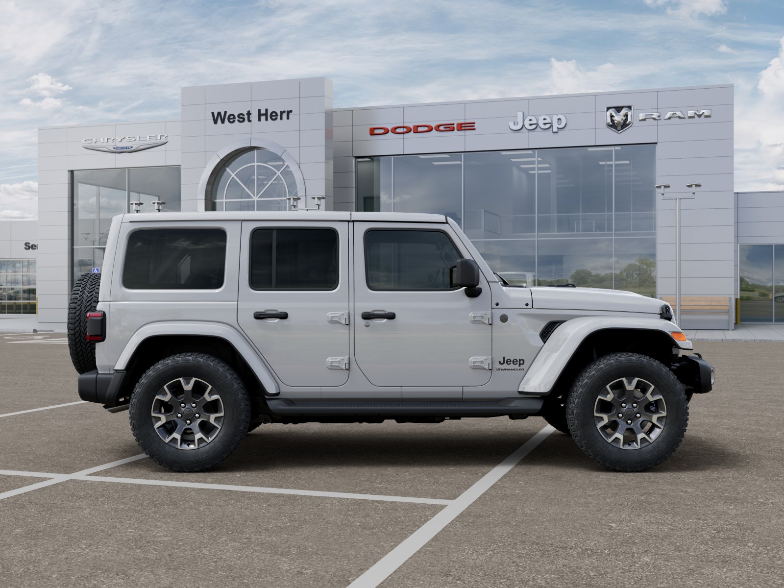 New 2026 Bright White Clear-Coat Exterior Paint Jeep WRANGLER 4-DOOR SAHARA image 121