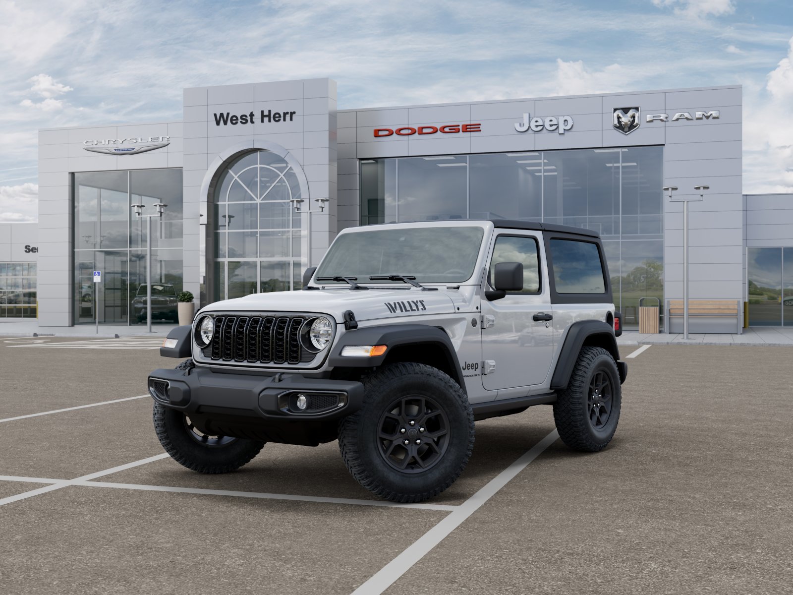 New 2026 Bright White Clear-Coat Exterior Paint Jeep WRANGLER 2-DOOR WILLYS image 101