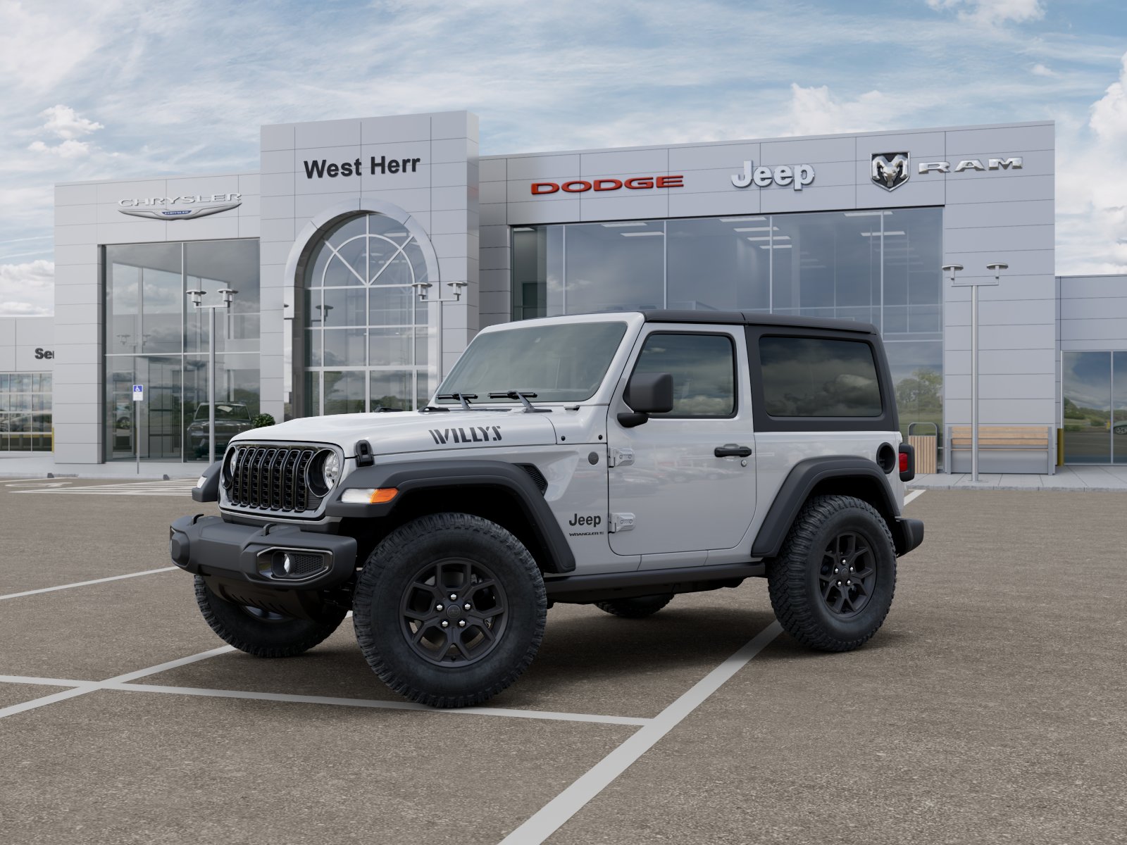 New 2026 Bright White Clear-Coat Exterior Paint Jeep WRANGLER 2-DOOR WILLYS image 102