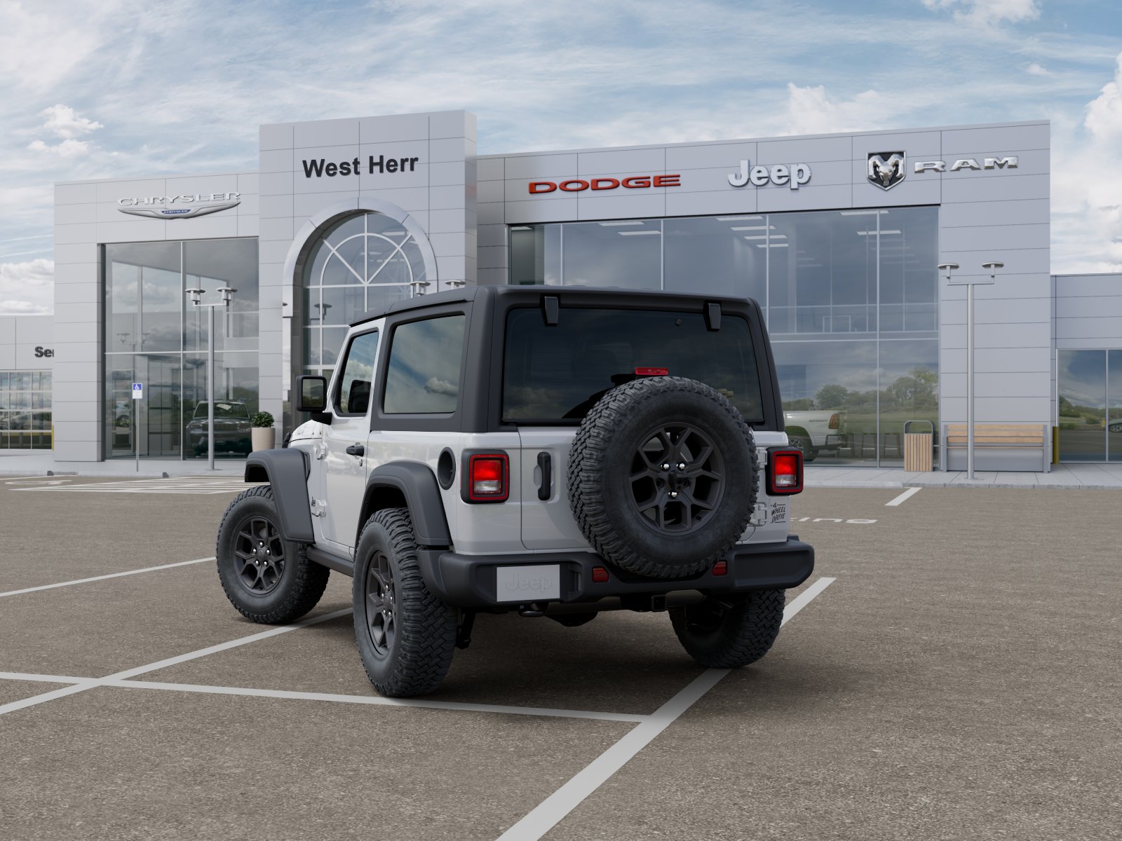 New 2026 Bright White Clear-Coat Exterior Paint Jeep WRANGLER 2-DOOR WILLYS image 103
