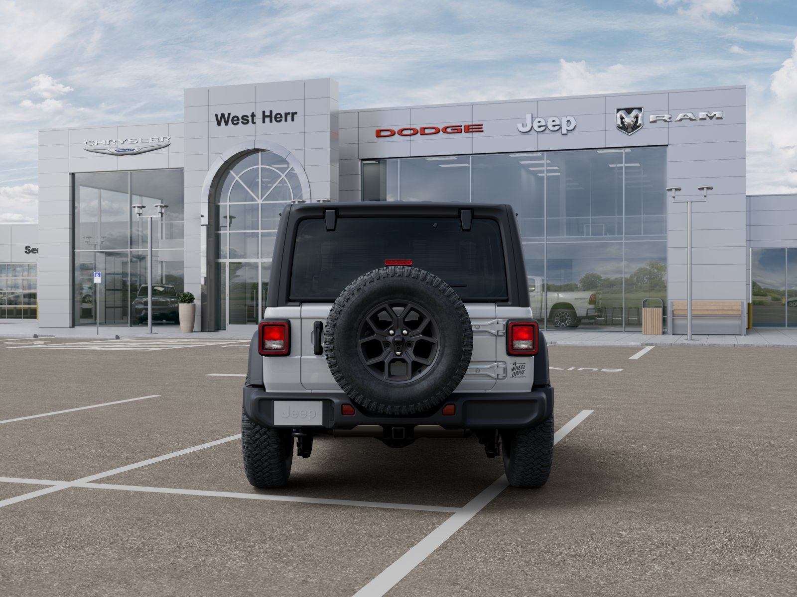 New 2026 Bright White Clear-Coat Exterior Paint Jeep WRANGLER 2-DOOR WILLYS image 107