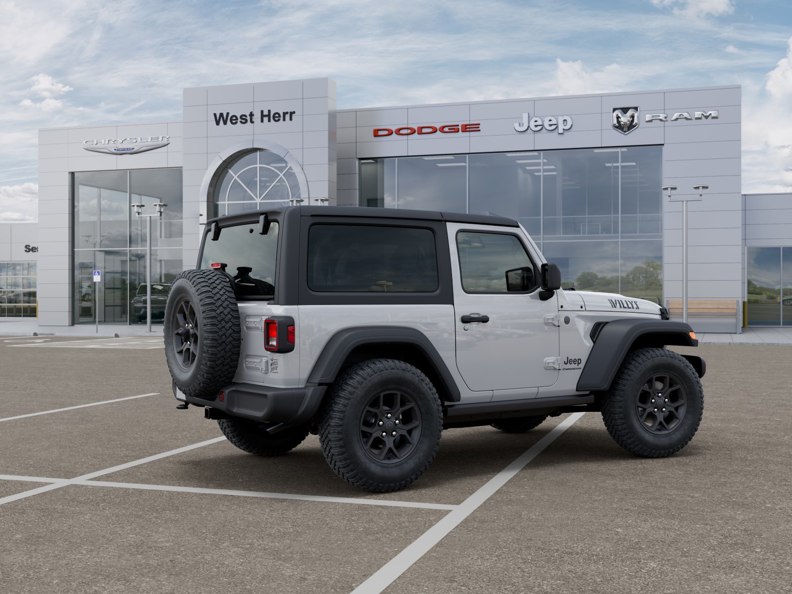 New 2026 Bright White Clear-Coat Exterior Paint Jeep WRANGLER 2-DOOR WILLYS image 104
