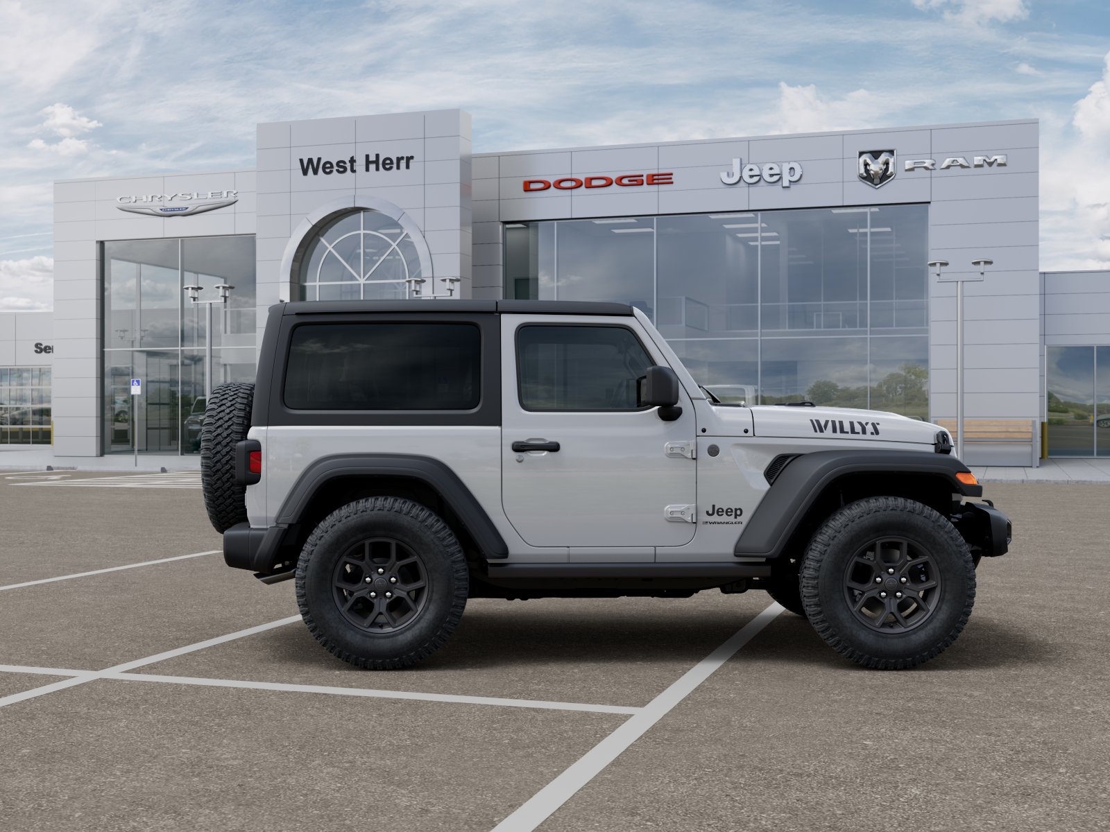 New 2026 Bright White Clear-Coat Exterior Paint Jeep WRANGLER 2-DOOR WILLYS image 121