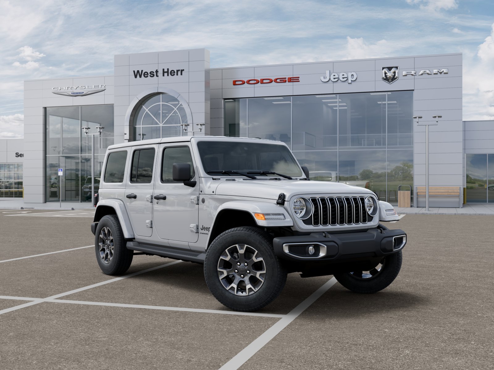 New 2026 Bright White Clear-Coat Exterior Paint Jeep WRANGLER 4-DOOR SAHARA image 105