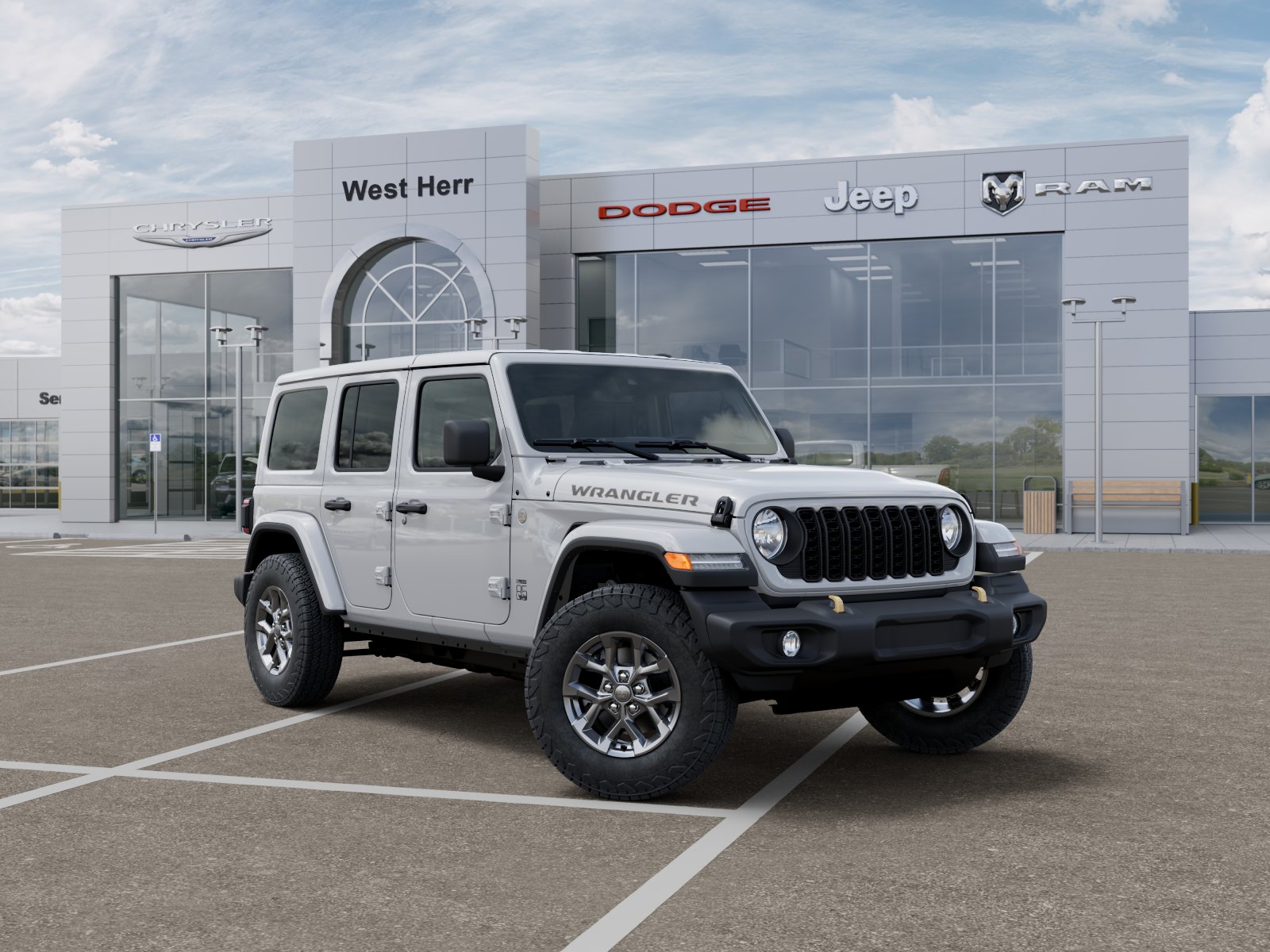 New 2026 Bright White Clear-Coat Exterior Paint Jeep WRANGLER 4-DOOR 85TH ANNIVERSA image 105