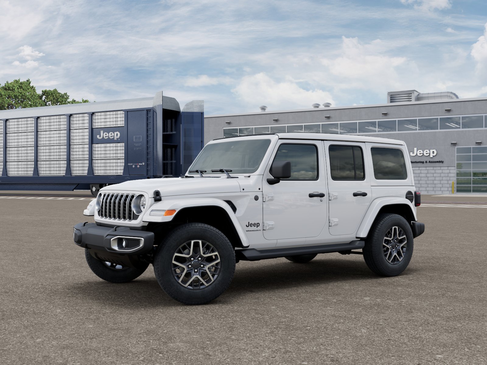 New 2026 Bright White Clear-Coat Exterior Paint Jeep Sahara image 3