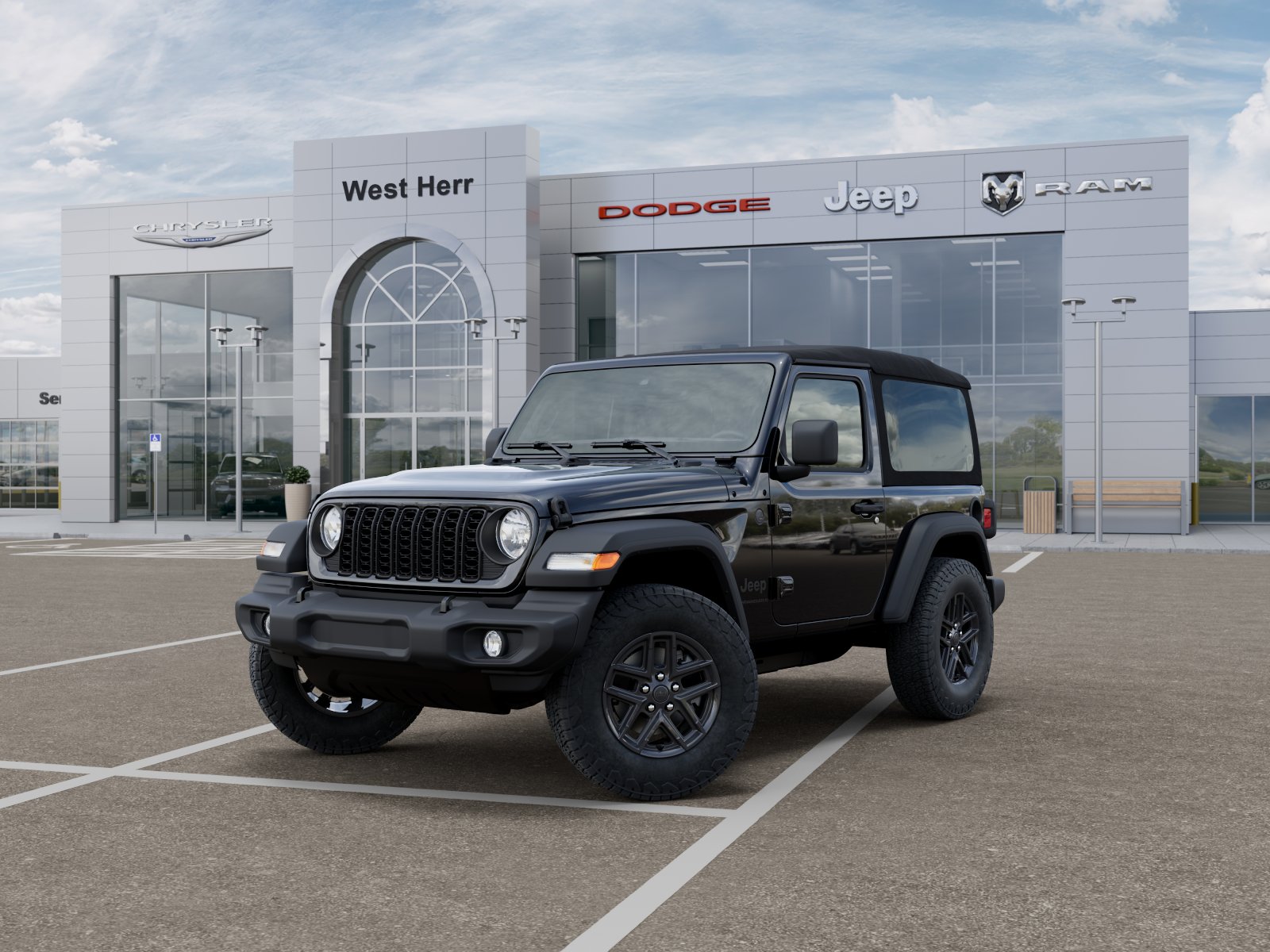 New 2026 Black Clear-Coat Exterior Paint Jeep WRANGLER 2-DOOR SPORT S image 101