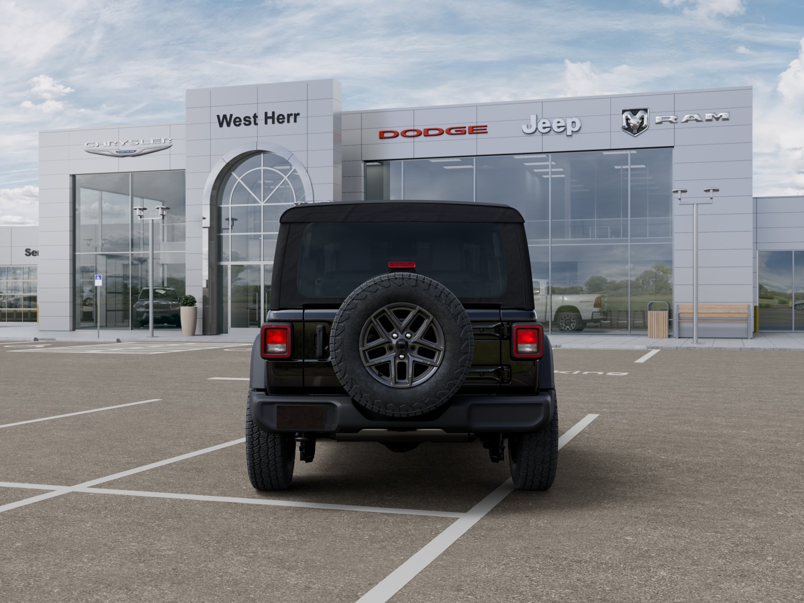 New 2026 Black Clear-Coat Exterior Paint Jeep WRANGLER 2-DOOR SPORT S image 107