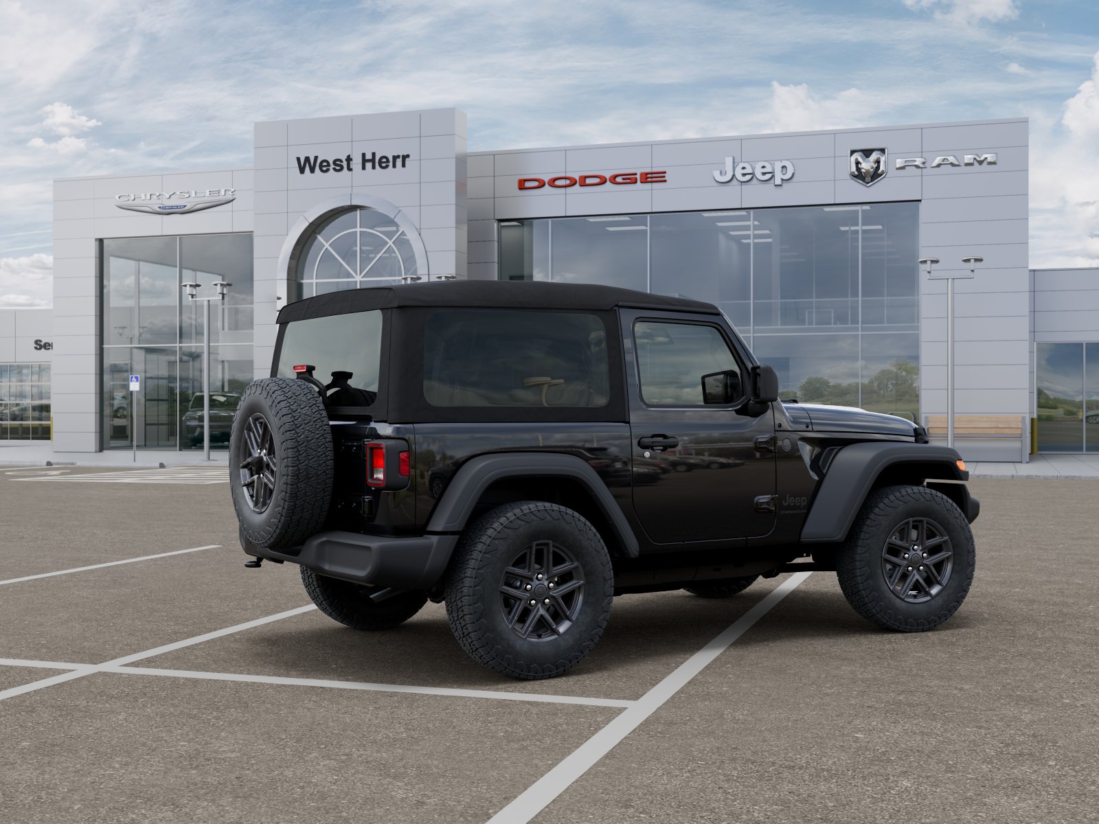 New 2026 Black Clear-Coat Exterior Paint Jeep WRANGLER 2-DOOR SPORT S image 104