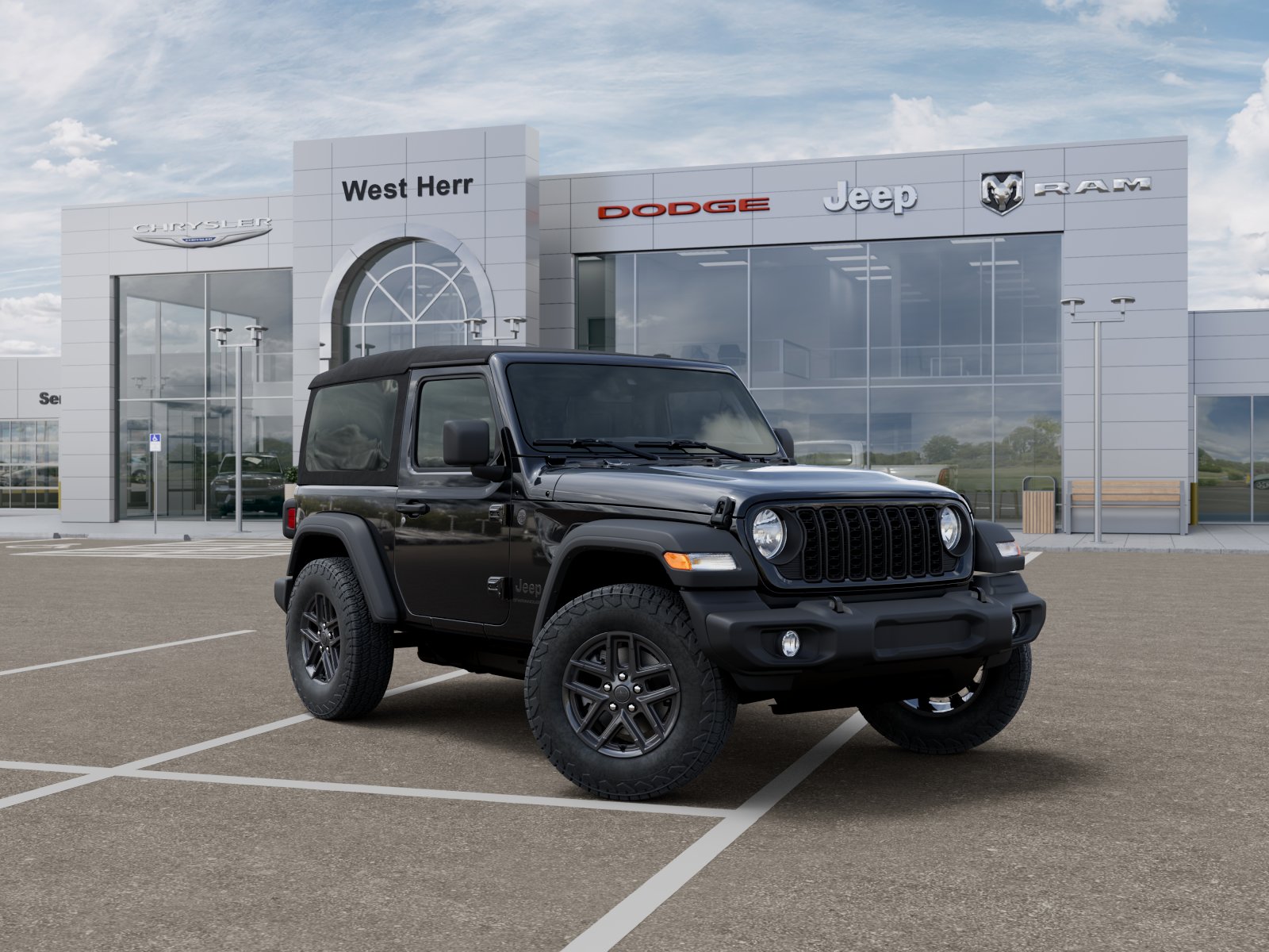 New 2026 Black Clear-Coat Exterior Paint Jeep WRANGLER 2-DOOR SPORT S image 105
