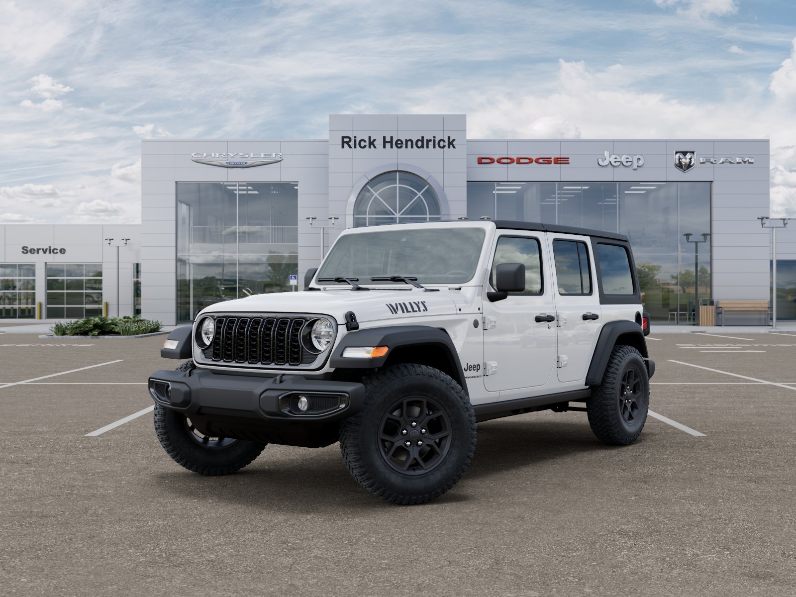New 2026 Bright White Clear-Coat Exterior Paint Jeep Willys image 2