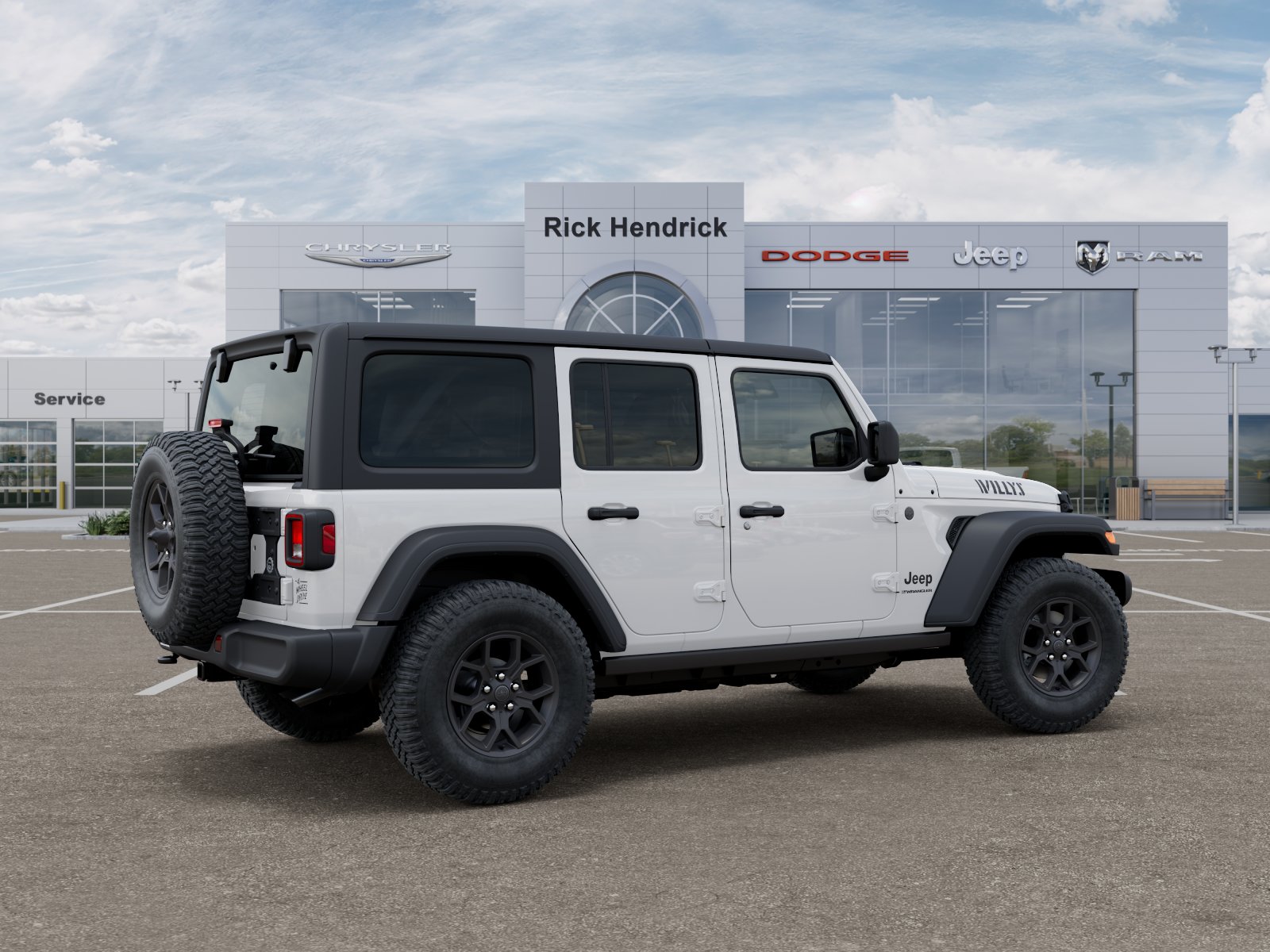 New 2026 Bright White Clear-Coat Exterior Paint Jeep Willys image 5