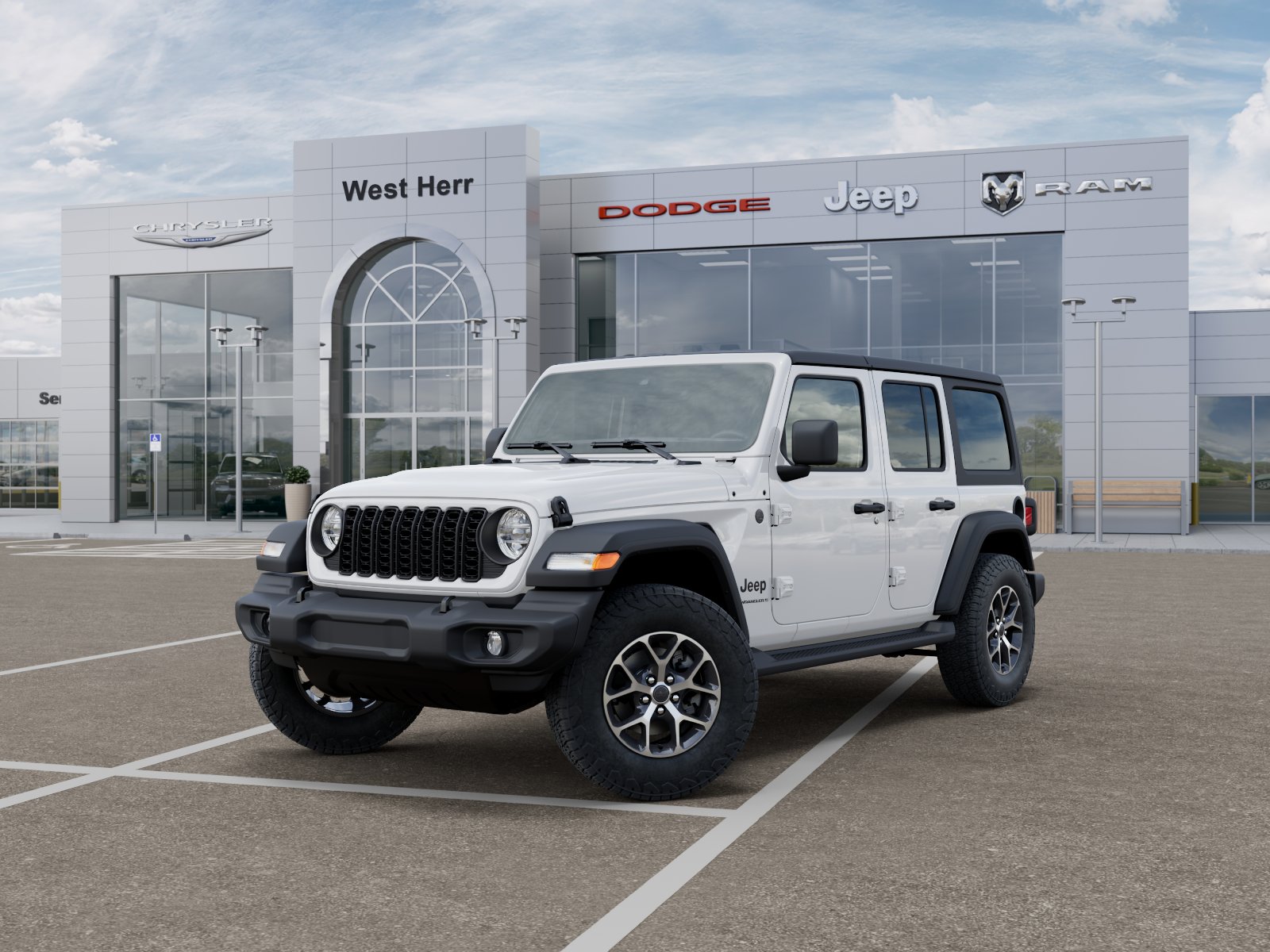 New 2026 Bright White Clear-Coat Exterior Paint Jeep Sport S image 13