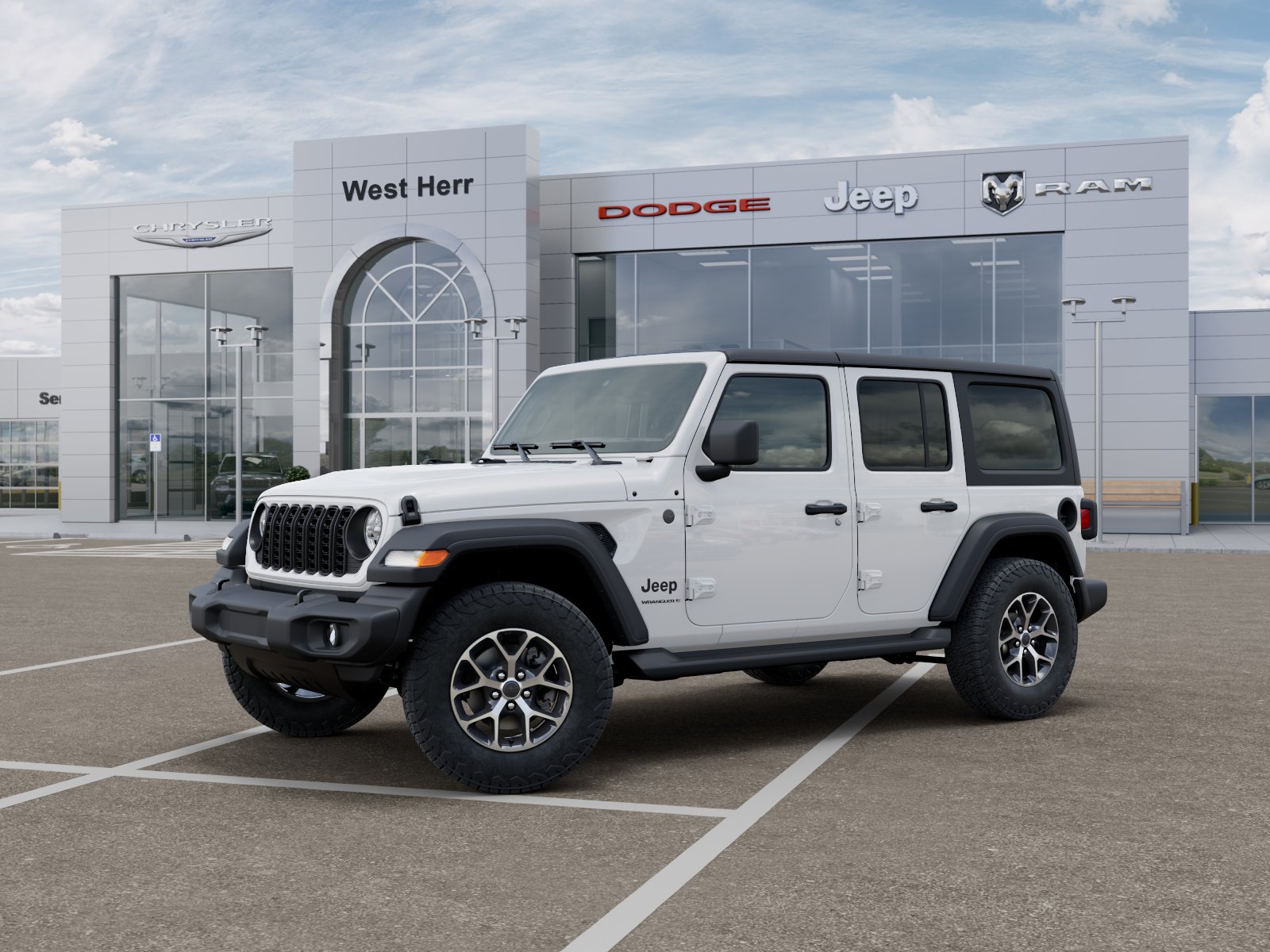 New 2026 Bright White Clear-Coat Exterior Paint Jeep Sport S image 14