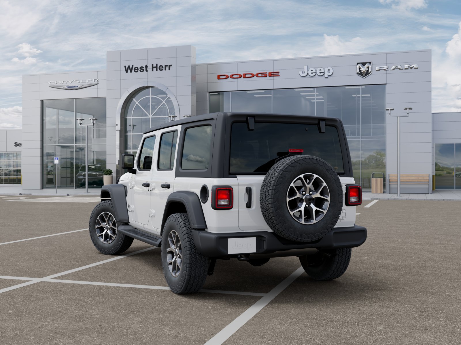 New 2026 Bright White Clear-Coat Exterior Paint Jeep Sport S image 15