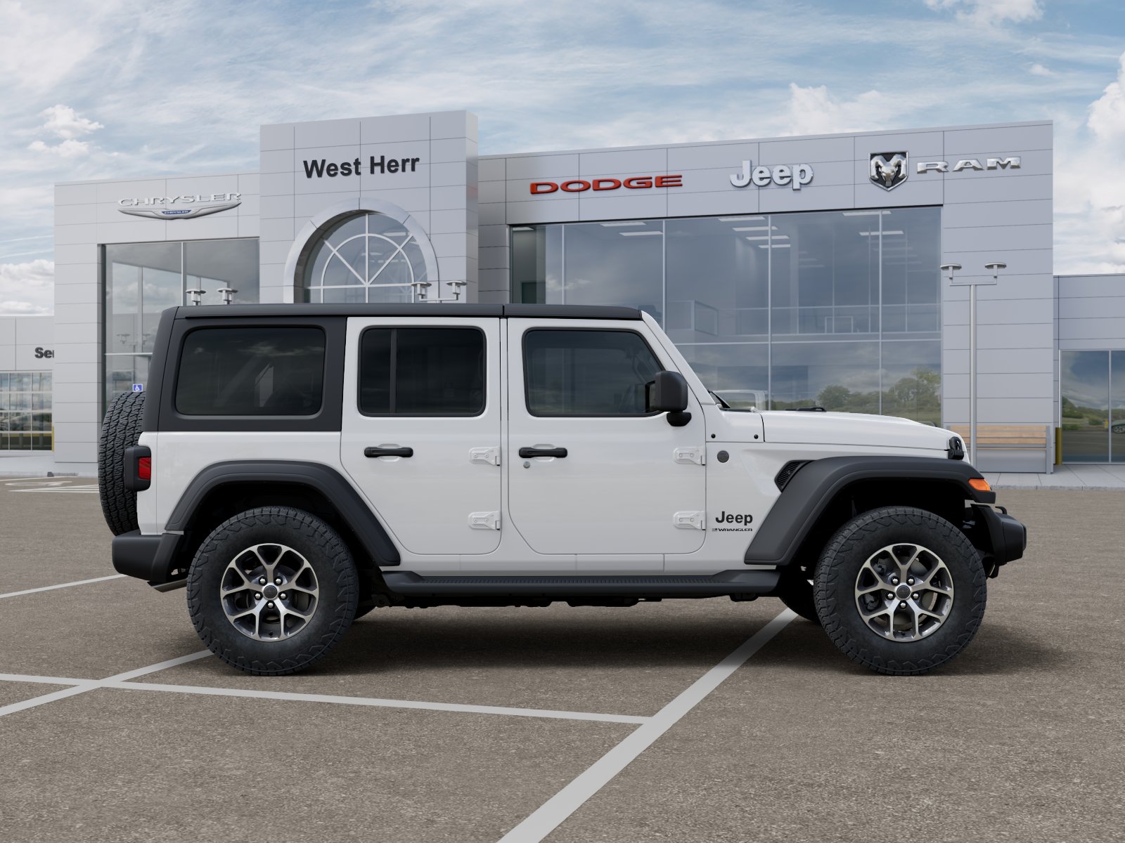 New 2026 Bright White Clear-Coat Exterior Paint Jeep Sport S image 33
