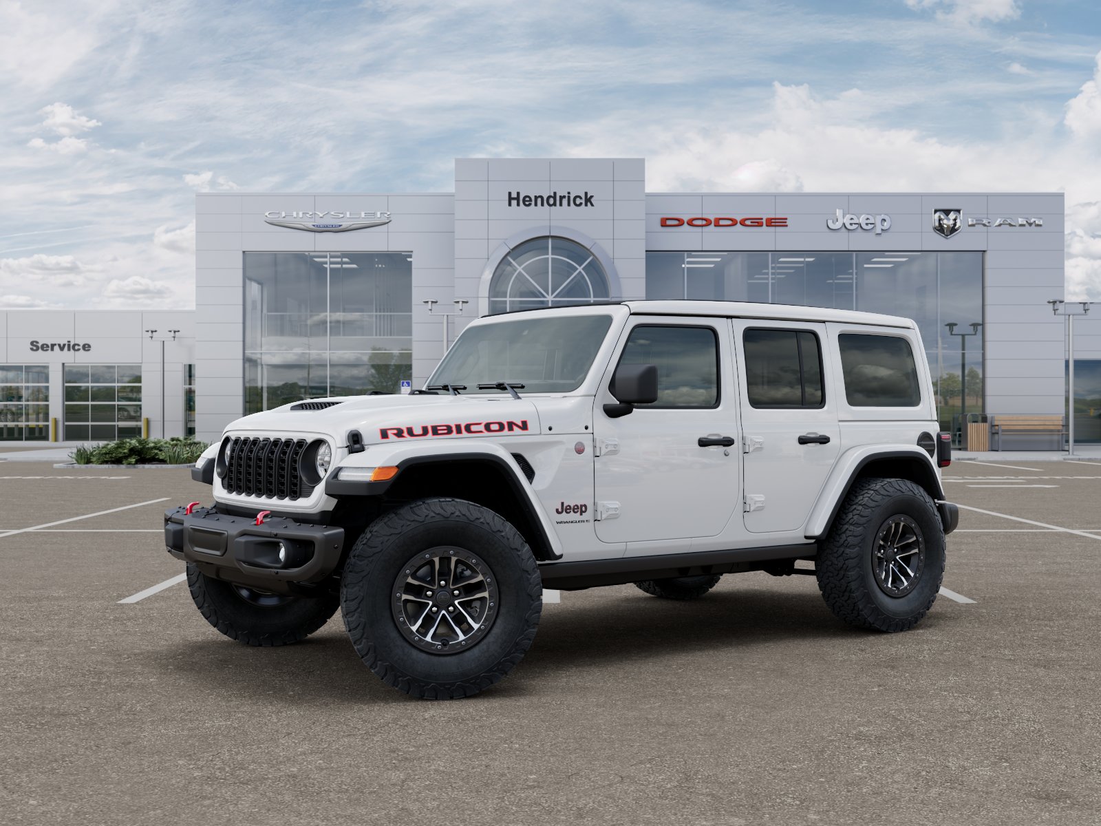 New 2026 Bright White Clear-Coat Exterior Paint Jeep Rubicon X image 40