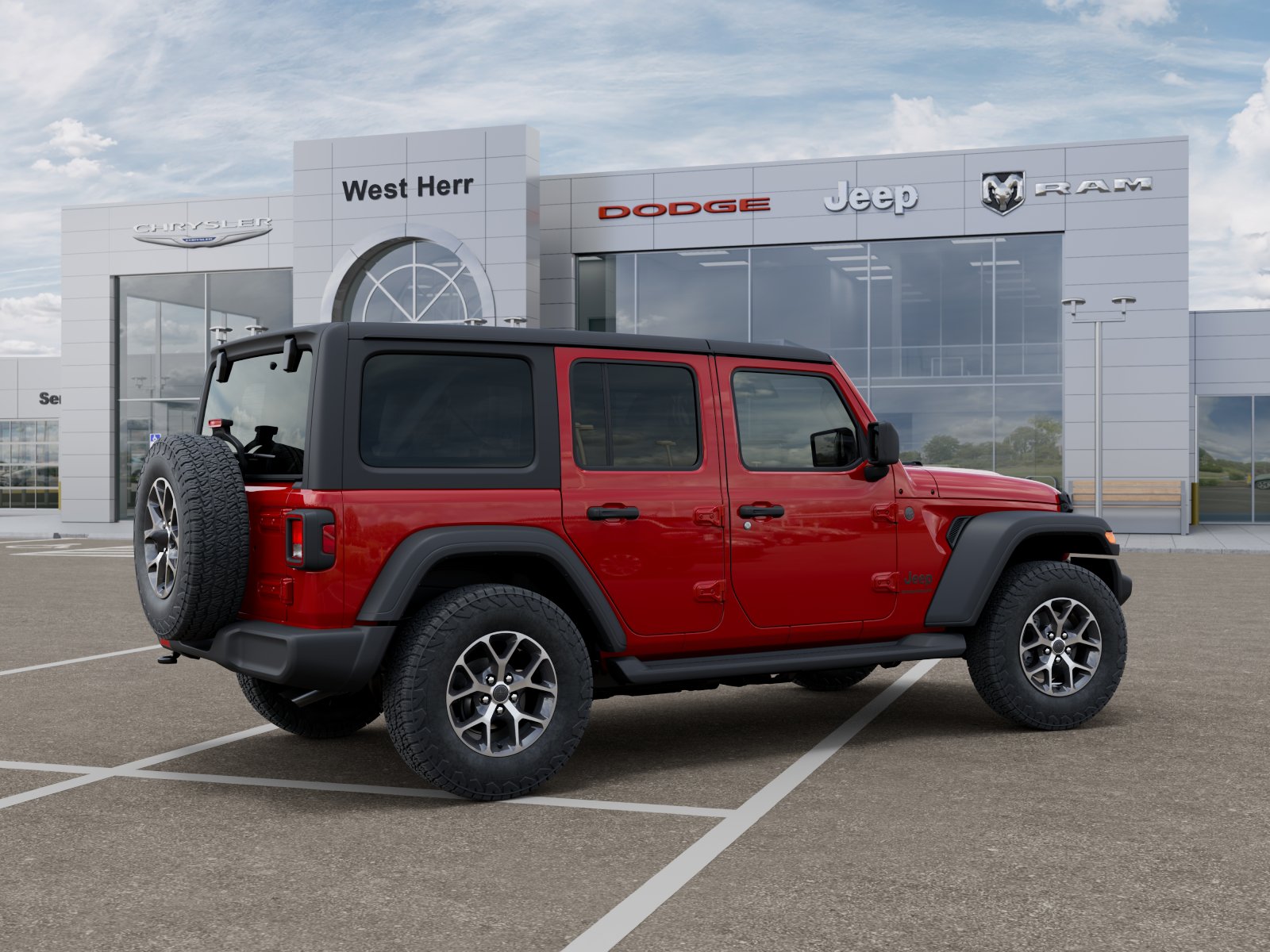 New 2026 Firecracker Red Clear-Coat Exterior Paint Jeep Sport S image 54
