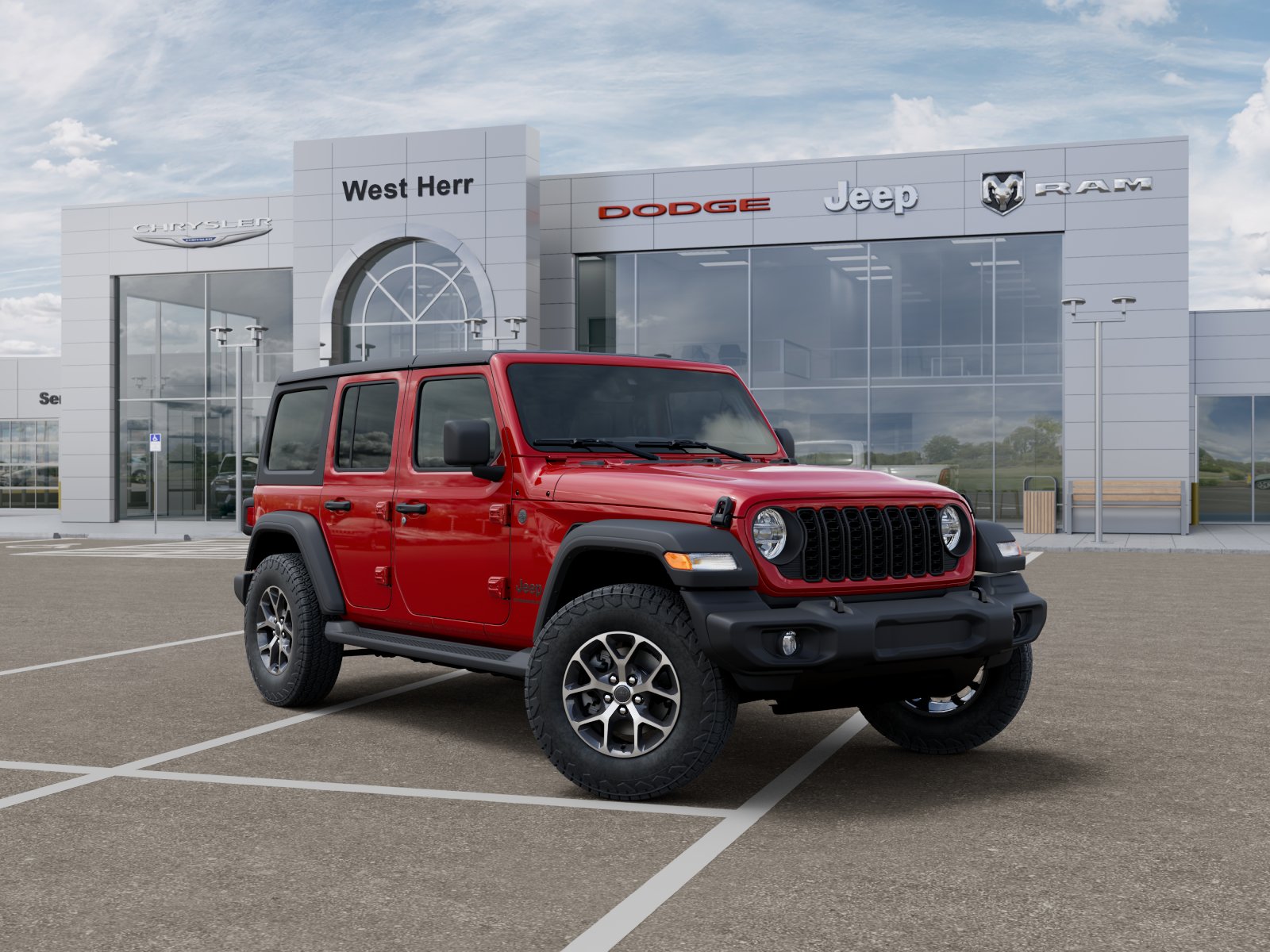 New 2026 Firecracker Red Clear-Coat Exterior Paint Jeep Sport S image 55