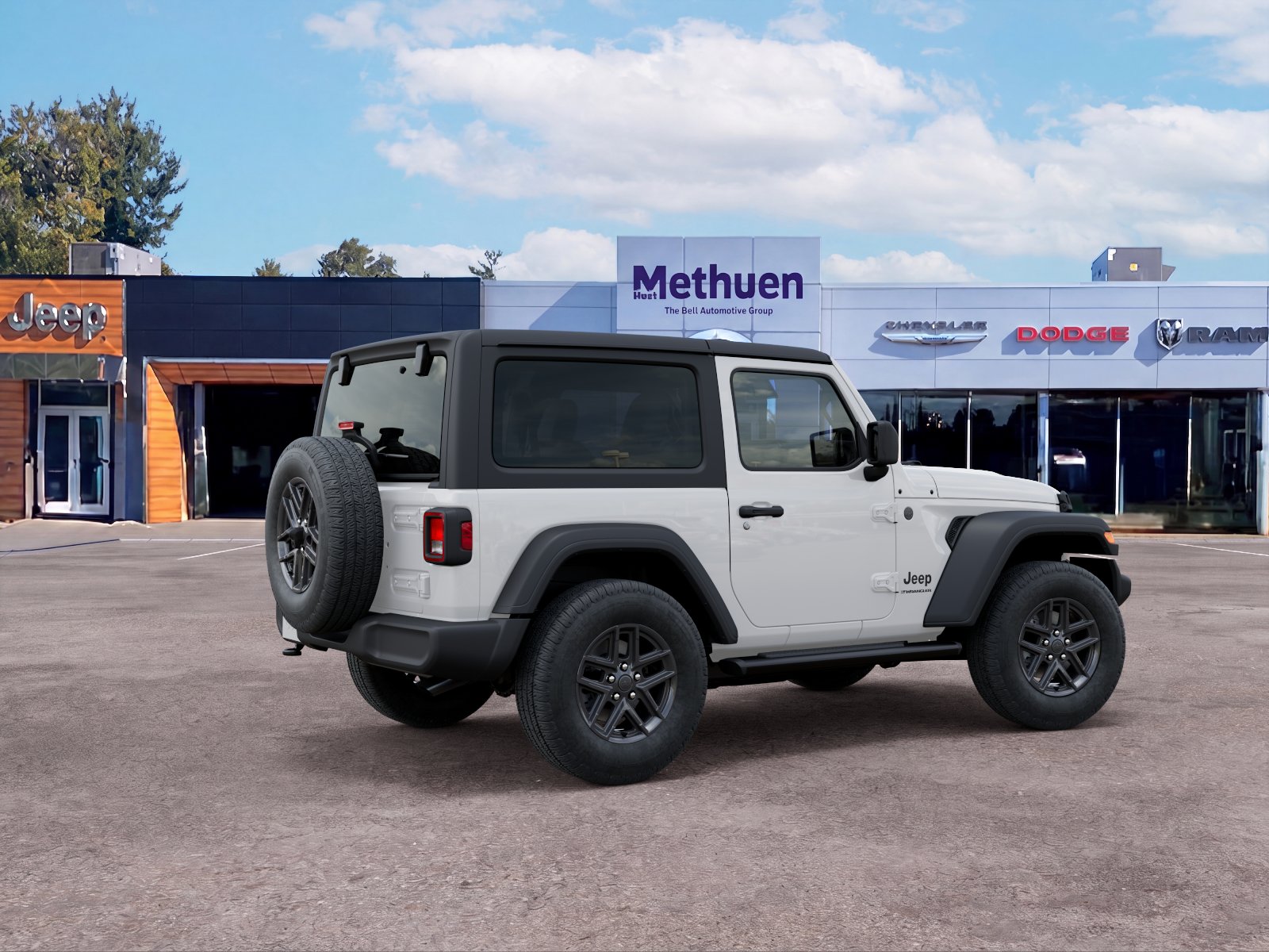 New 2026 Bright White Clear-Coat Exterior Paint Jeep Sport S image 19