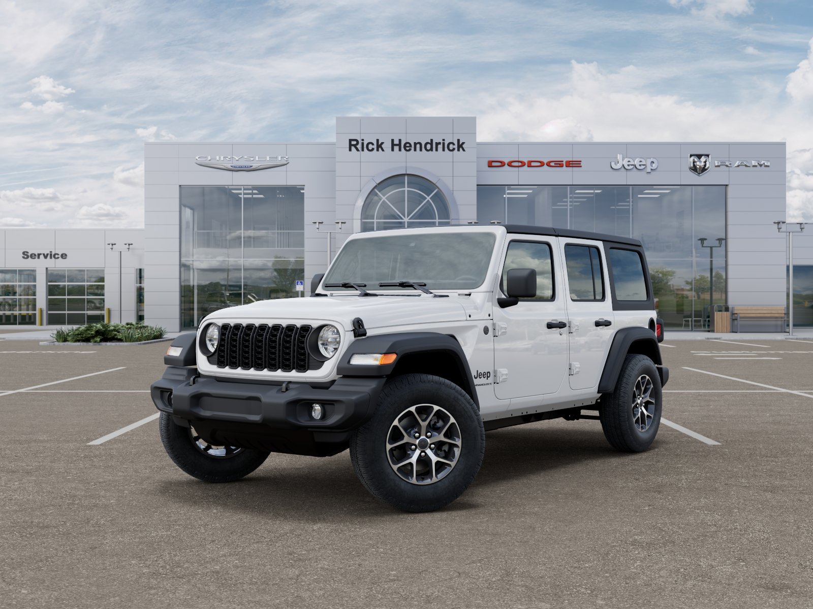 New 2026 Bright White Clear-Coat Exterior Paint Jeep Sport S image 37