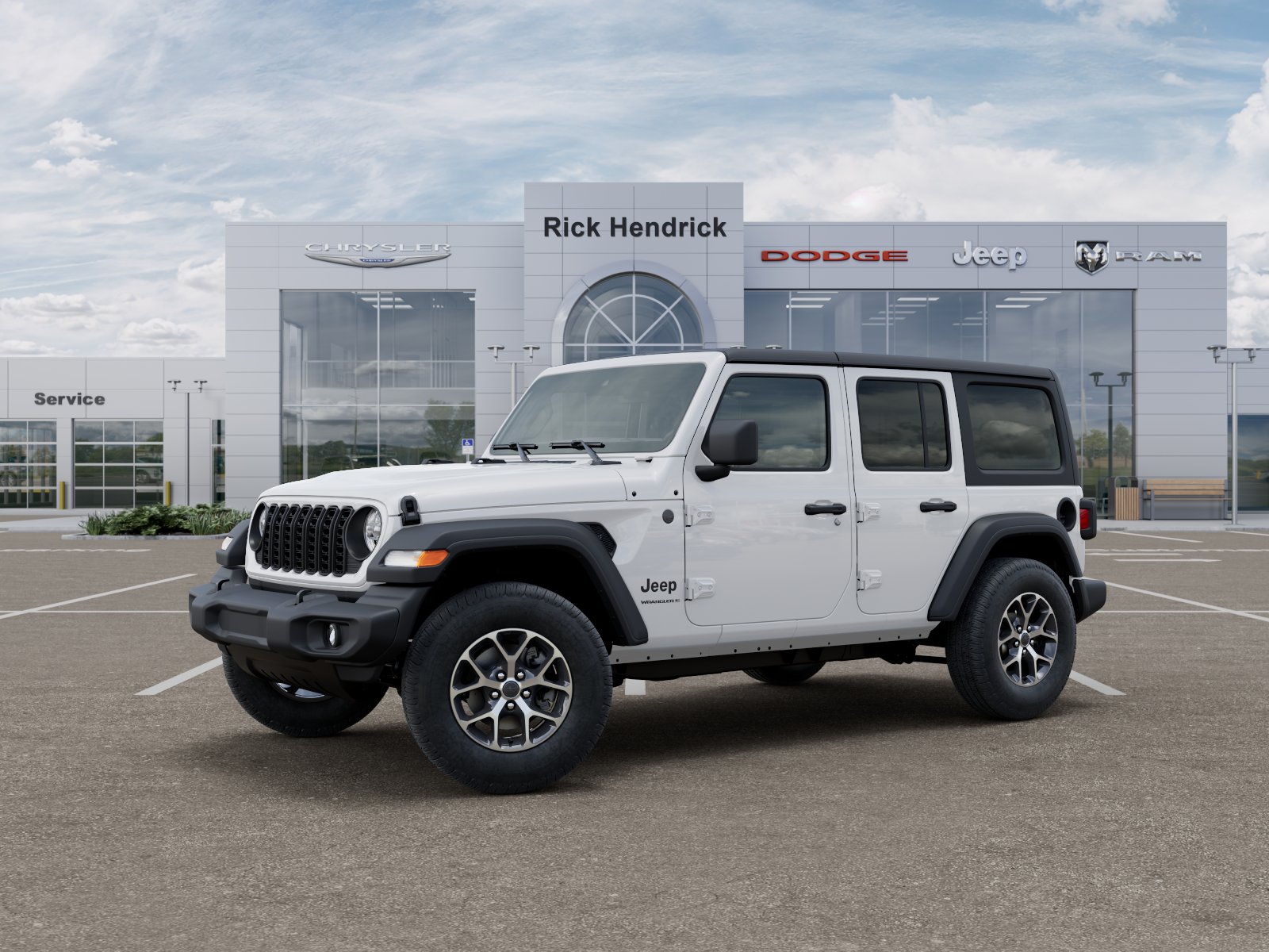 New 2026 Bright White Clear-Coat Exterior Paint Jeep Sport S image 38