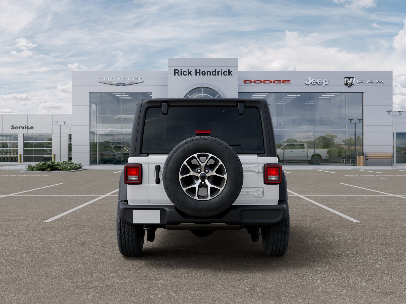 New 2026 Bright White Clear-Coat Exterior Paint Jeep Sport S image 42
