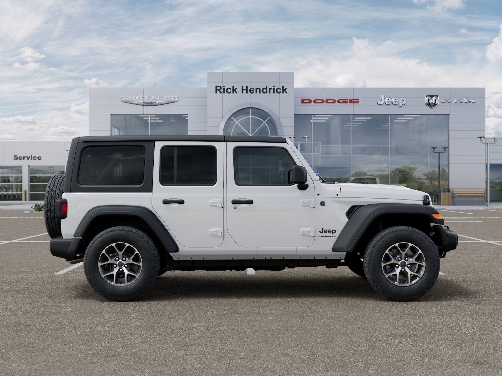 New 2026 Bright White Clear-Coat Exterior Paint Jeep Sport S image 56