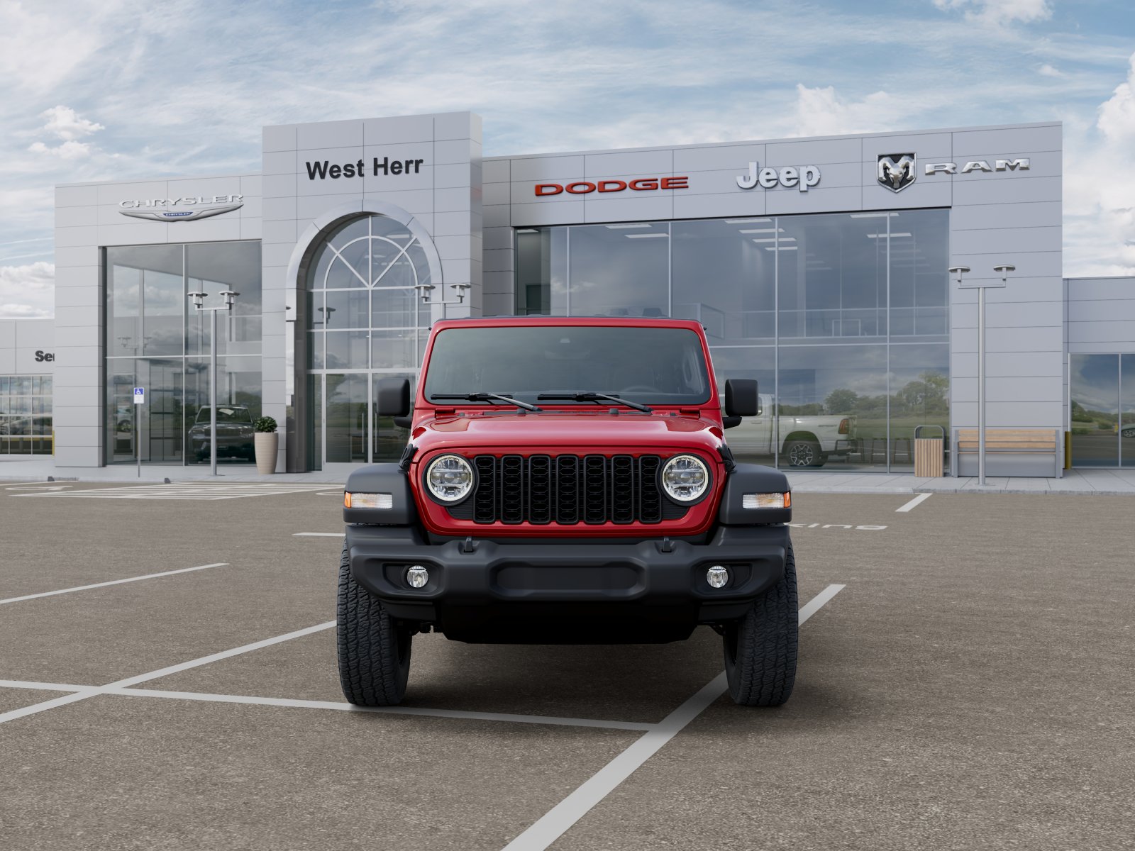 New 2026 Firecracker Red Clear-Coat Exterior Paint Jeep WRANGLER 4-DOOR SPORT S image 106