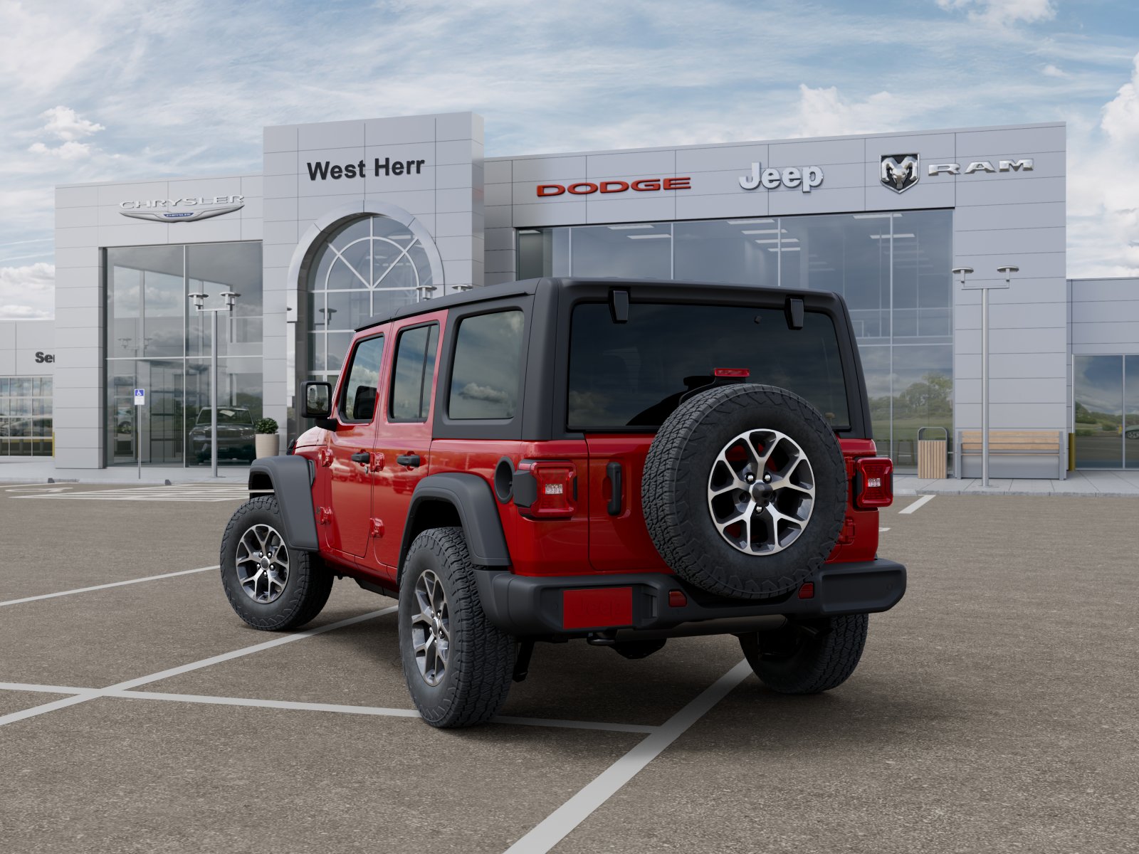 New 2026 Firecracker Red Clear-Coat Exterior Paint Jeep WRANGLER 4-DOOR SPORT S image 103