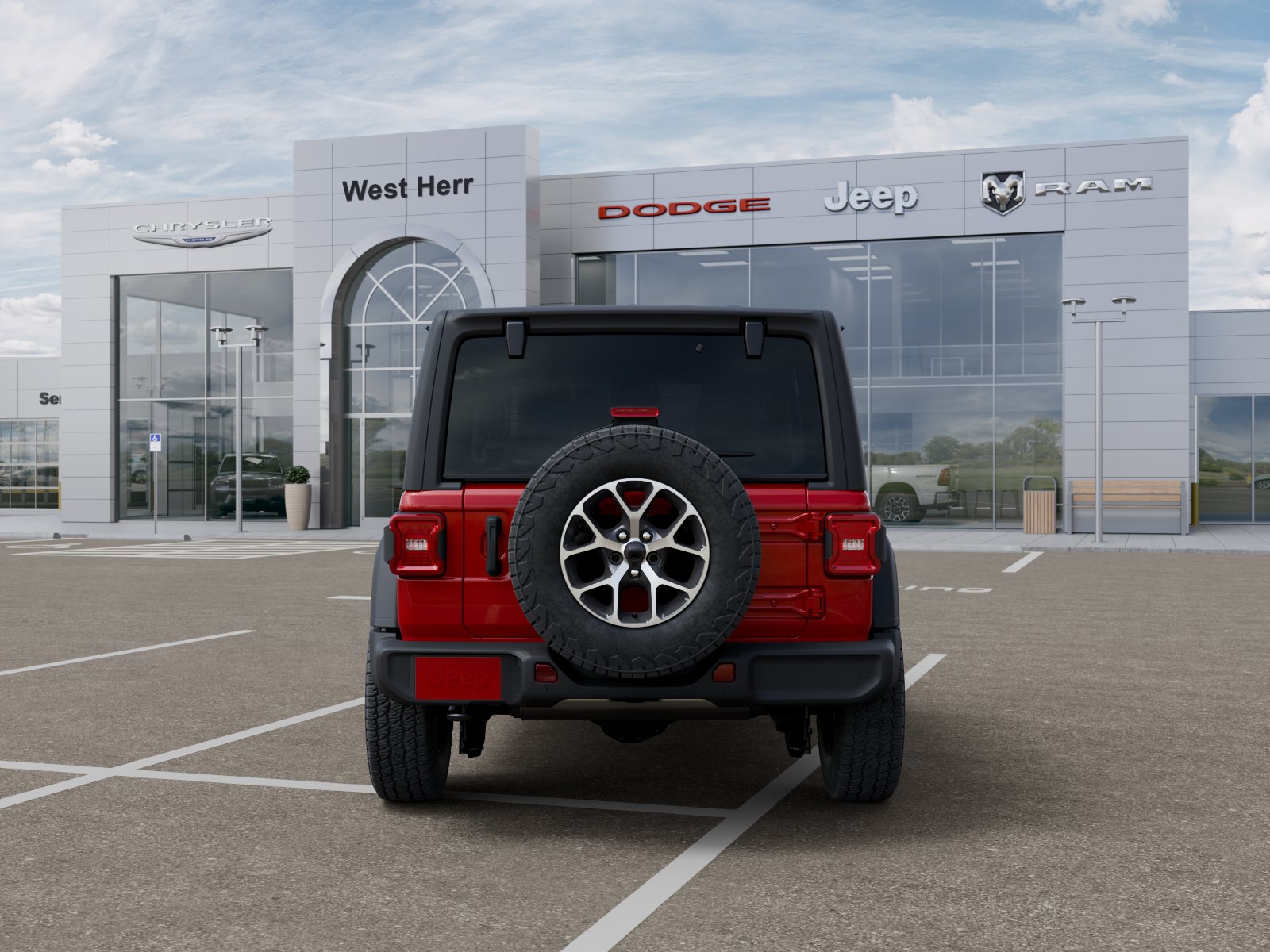 New 2026 Firecracker Red Clear-Coat Exterior Paint Jeep WRANGLER 4-DOOR SPORT S image 107