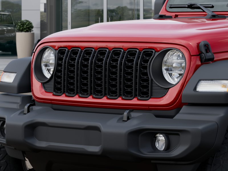 New 2026 Firecracker Red Clear-Coat Exterior Paint Jeep WRANGLER 4-DOOR SPORT S image 111
