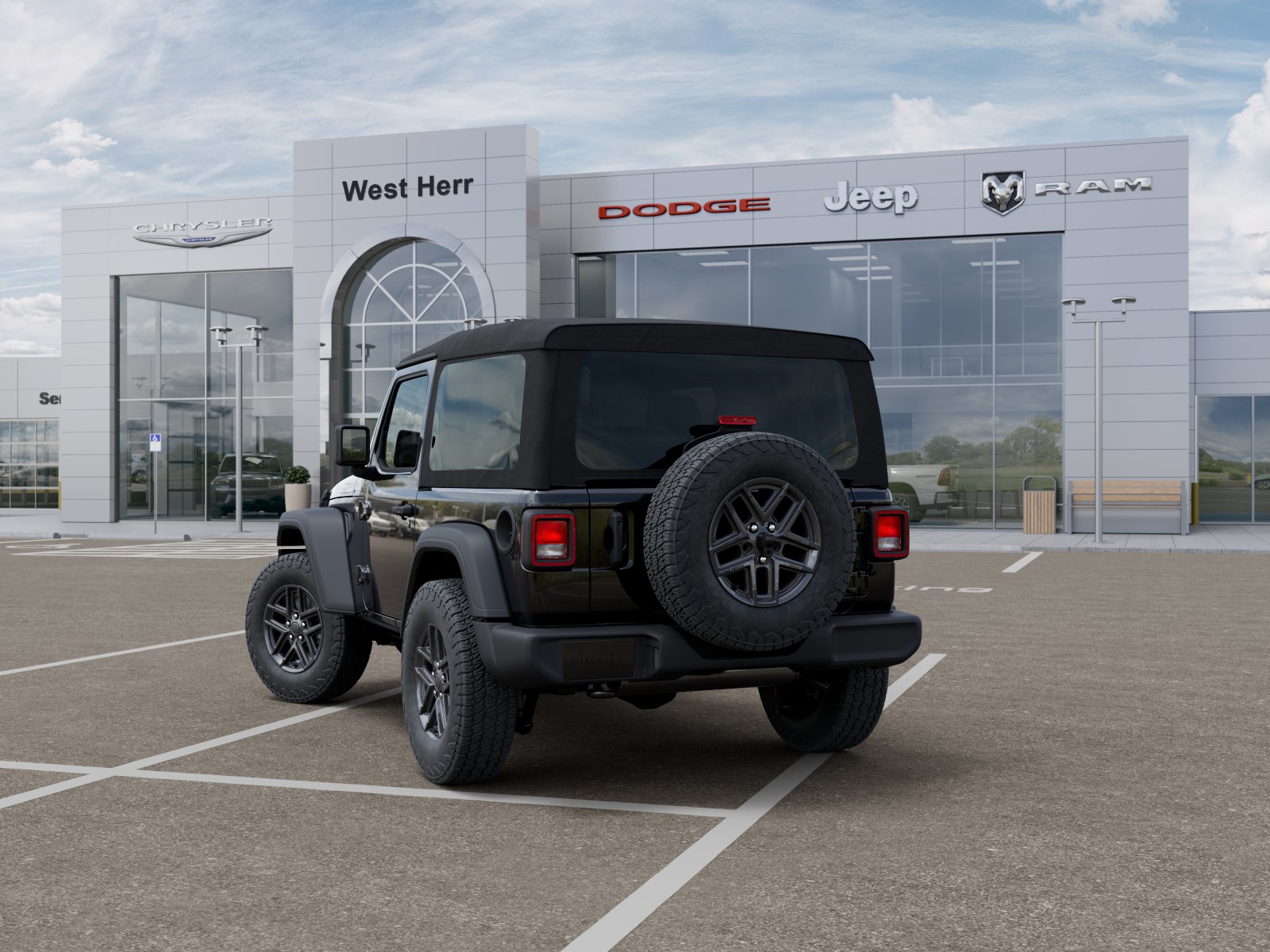 New 2026 Black Clear-Coat Exterior Pain Jeep WRANGLER 2-DOOR SPORT S image 3