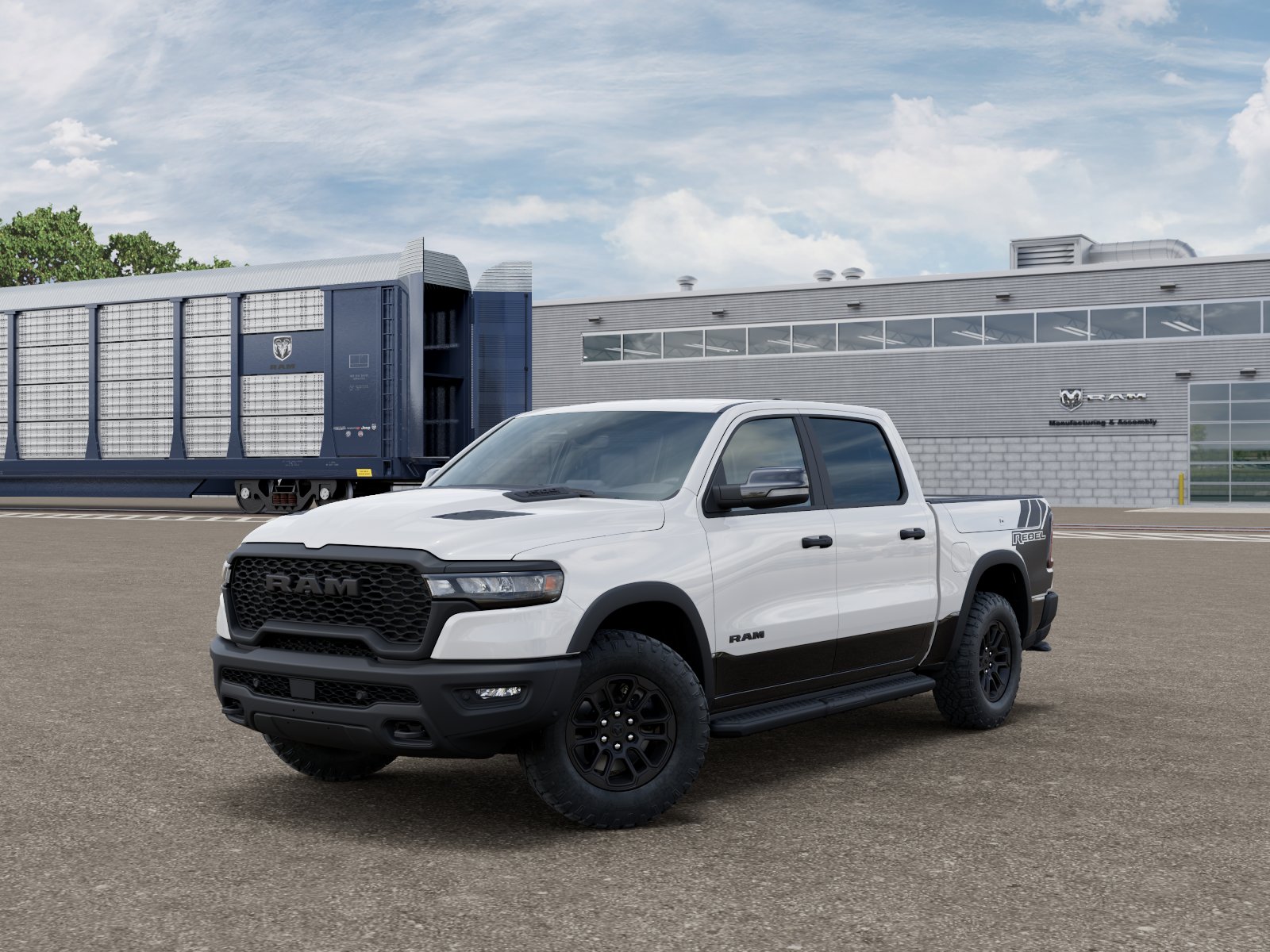 New 2027 Bright White Clear-Coat Exterior Paint RAM REBEL image 2