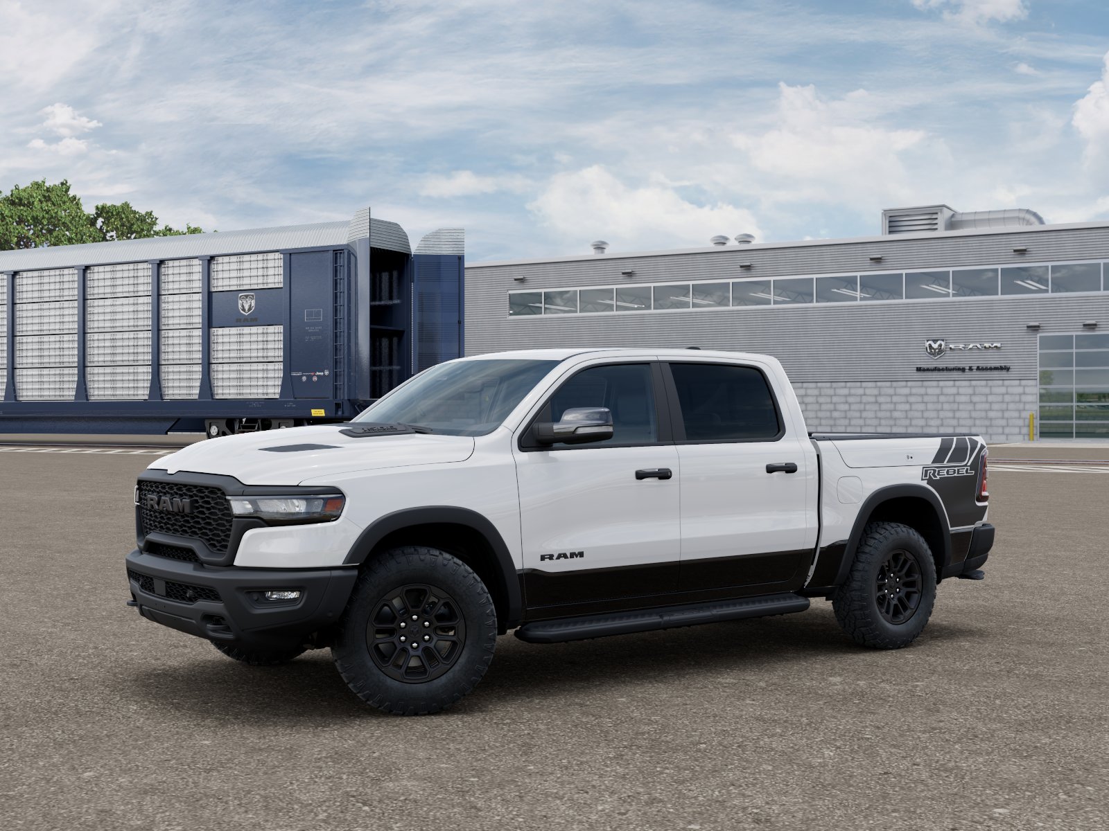 New 2027 Bright White Clear-Coat Exterior Paint RAM REBEL image 3