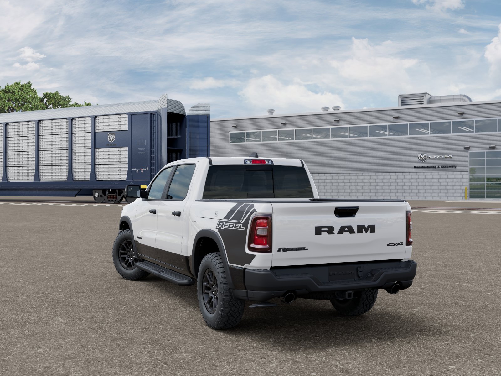 New 2027 Bright White Clear-Coat Exterior Paint RAM REBEL image 4